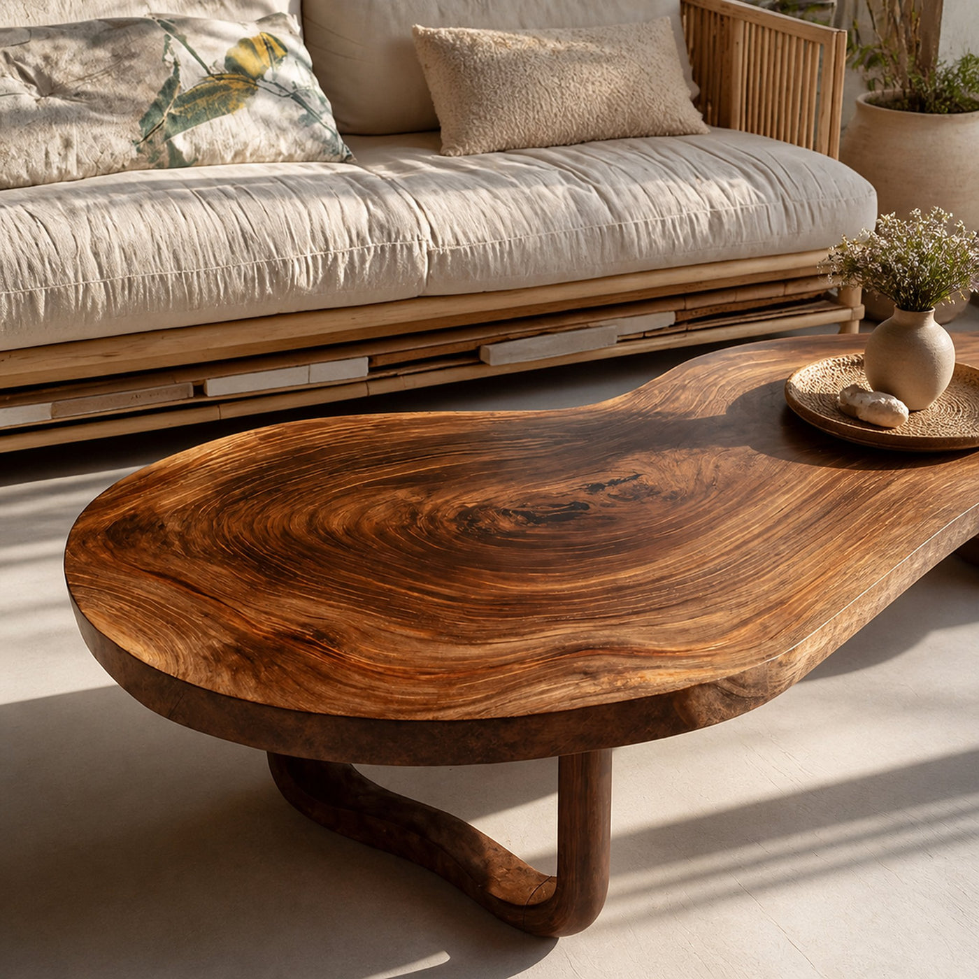 Rustic Wooden Live Edge Coffee Table For Furniture Decor - product view 3