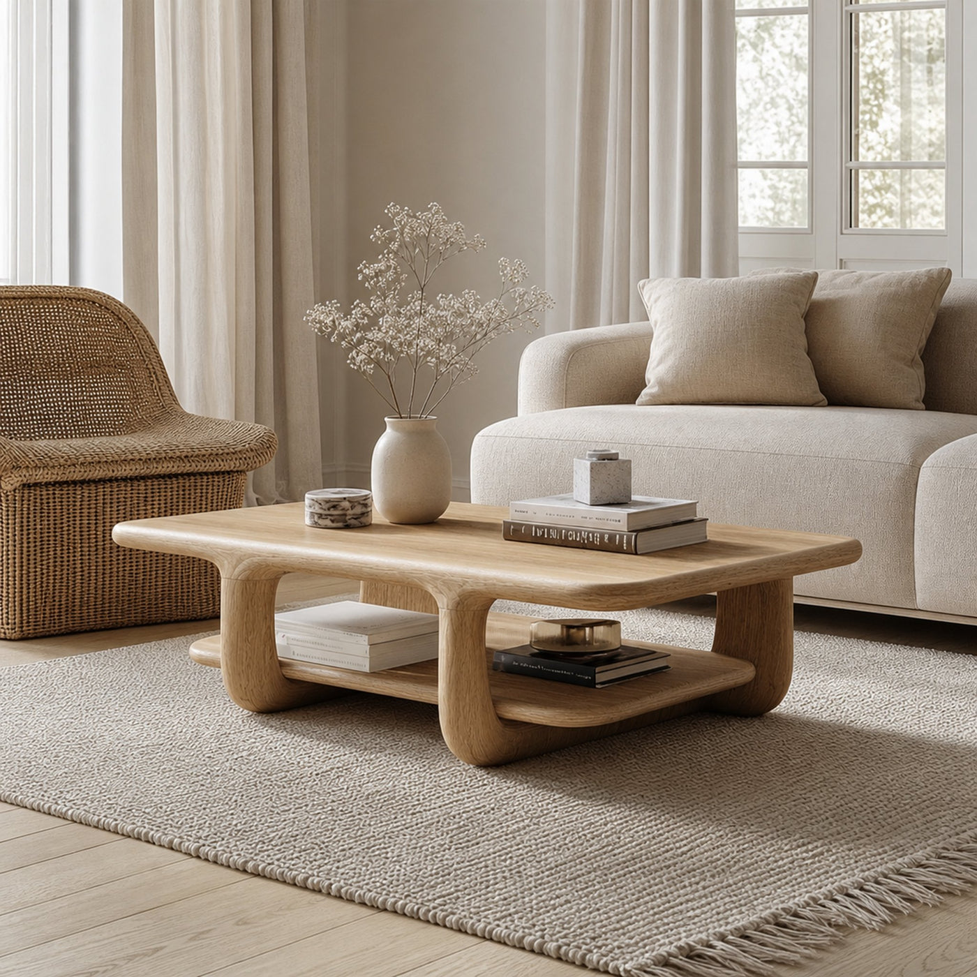 Scandinavian Minimalist Coffee Table Living Room