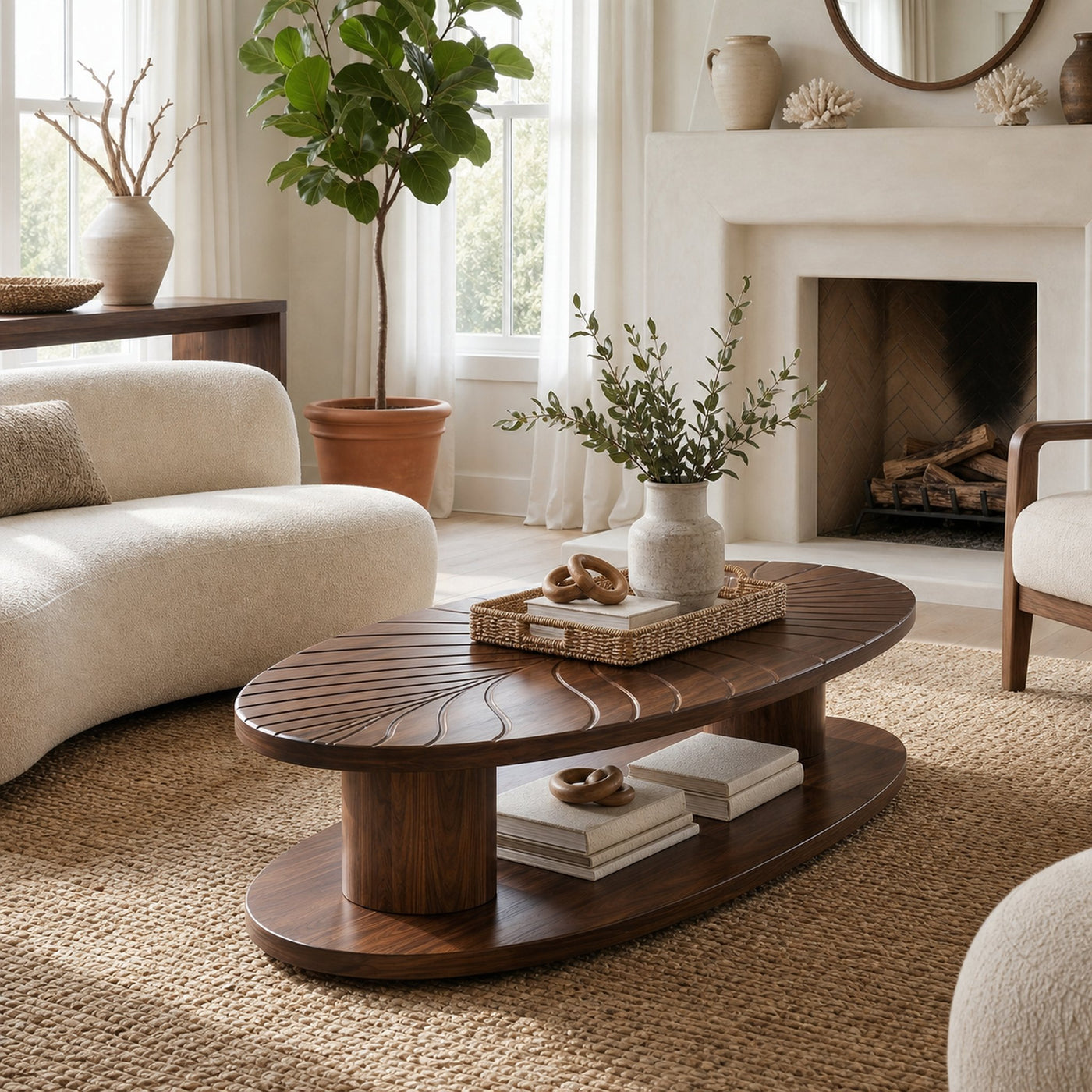 Scandinavian Minimalist Solid Wood Coffee Table For Living Room - product view 7