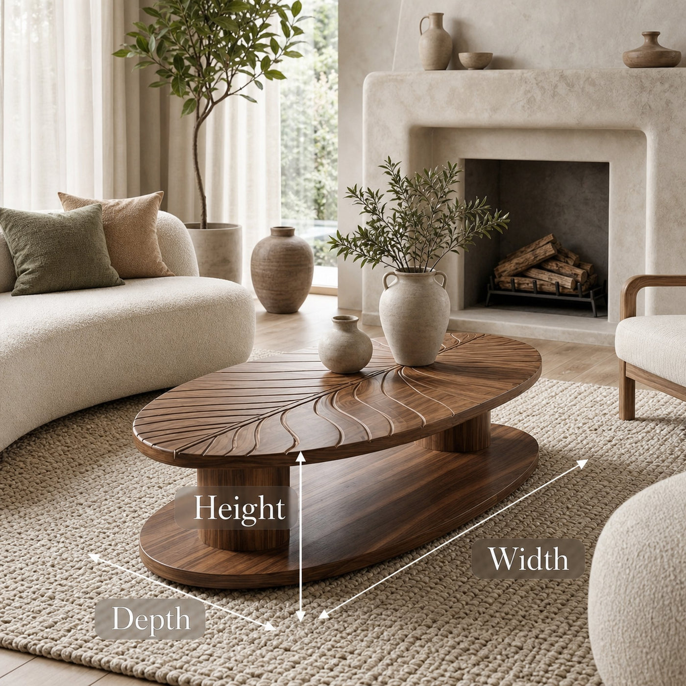 Scandinavian Minimalist Solid Wood Coffee Table For Living Room - product view 8