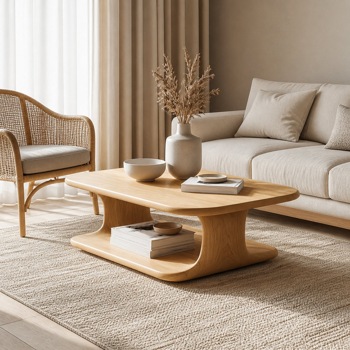 Scandinavian Modern Coffee Table Living Room Family Room