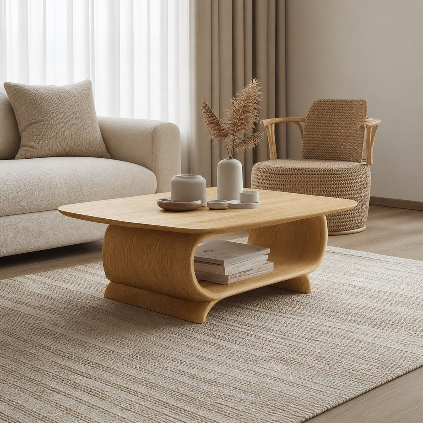 Scandinavian Modern Coffee Table Living Room Family Room