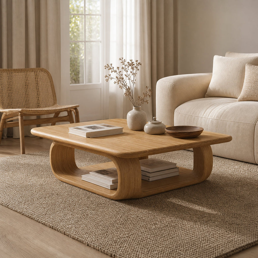 Scandinavian Soft Edge Coffee Table Living Room Lounge Room