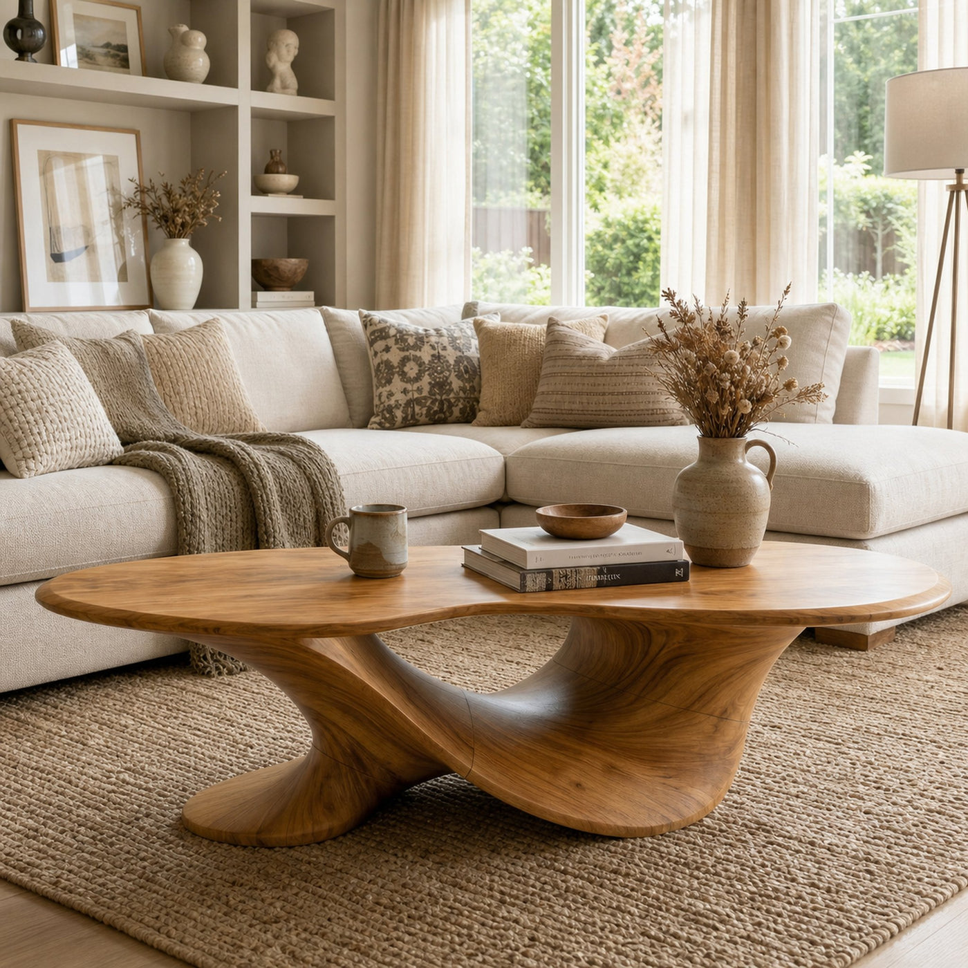 Sculptural Oval Coffee Table For Living Room And Lounge - product view 6
