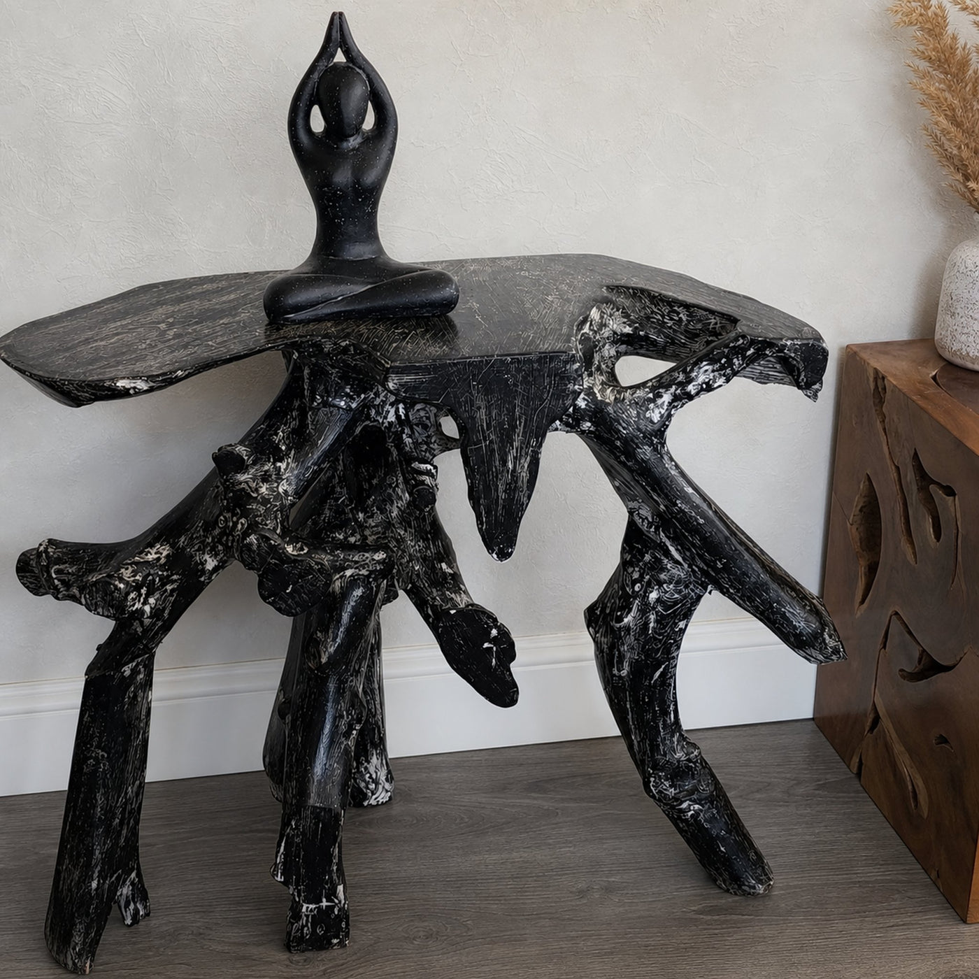 Teak Root Black Coffee Table - product view 6