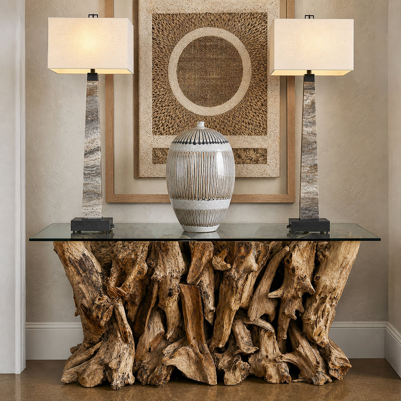 Teak Wood Root Coffee Table - product view 2