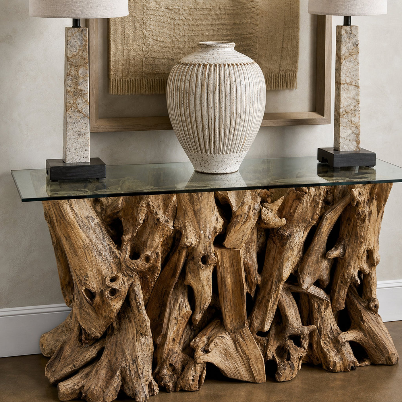 Teak Wood Root Coffee Table - product view 4