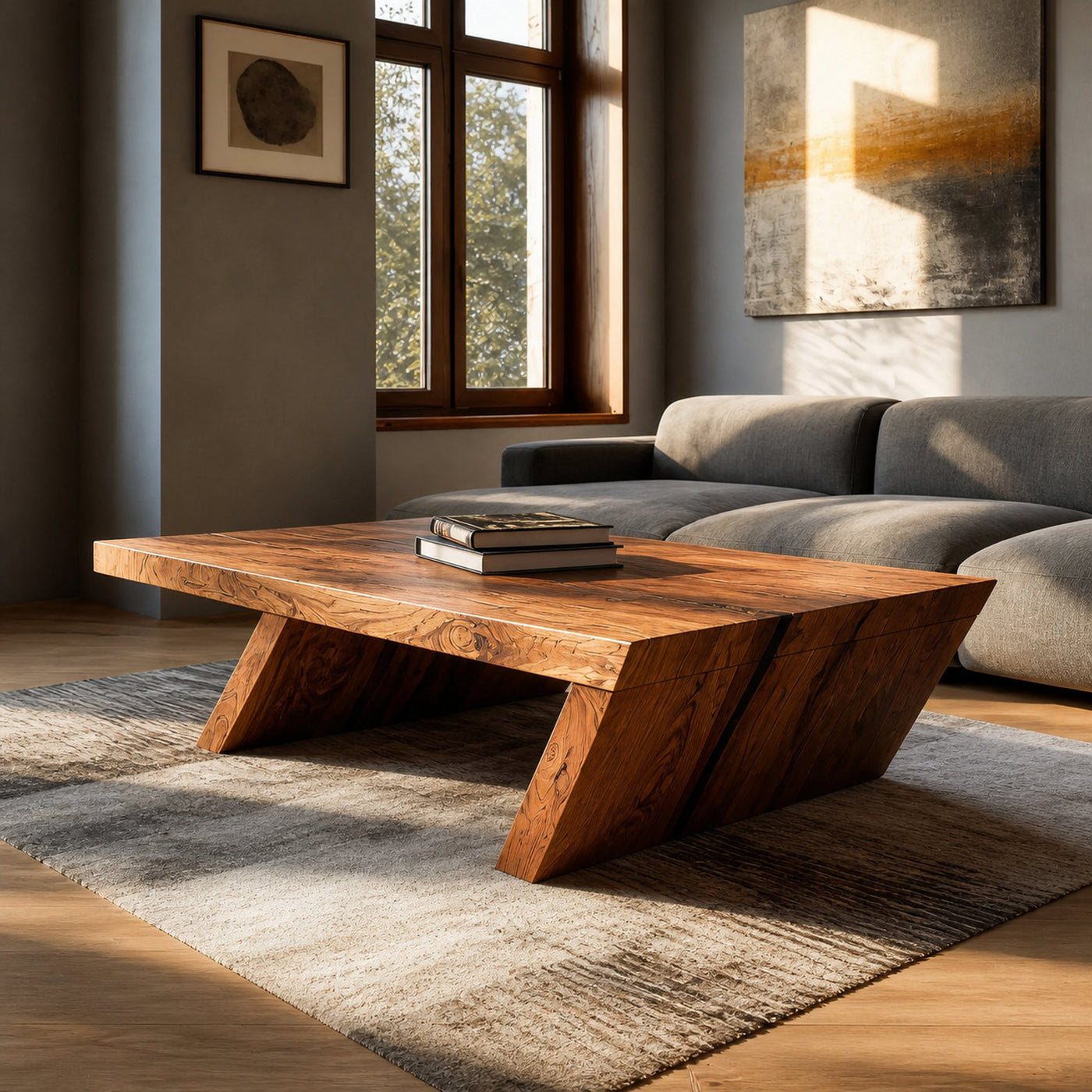 Unique Center Table With Rustic Charm For Living Room