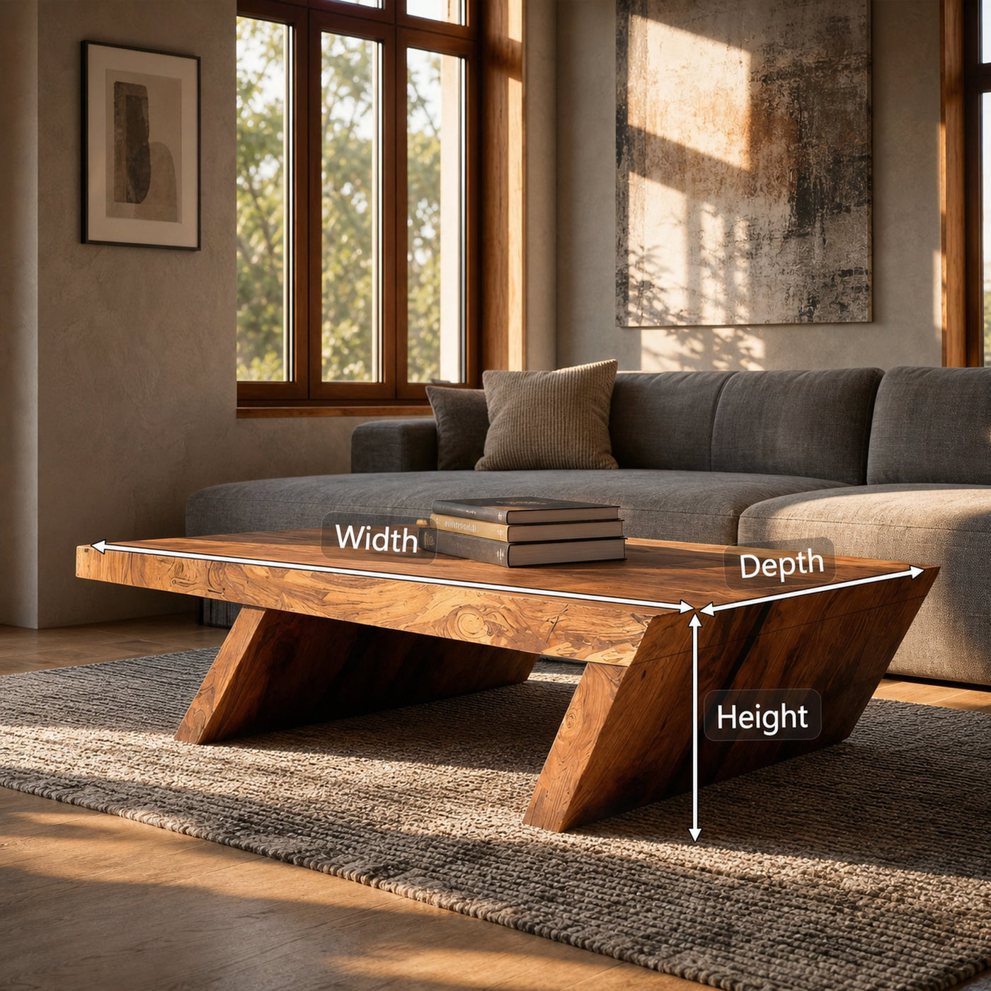 Unique Center Table With Rustic Charm For Living Room - product view 8