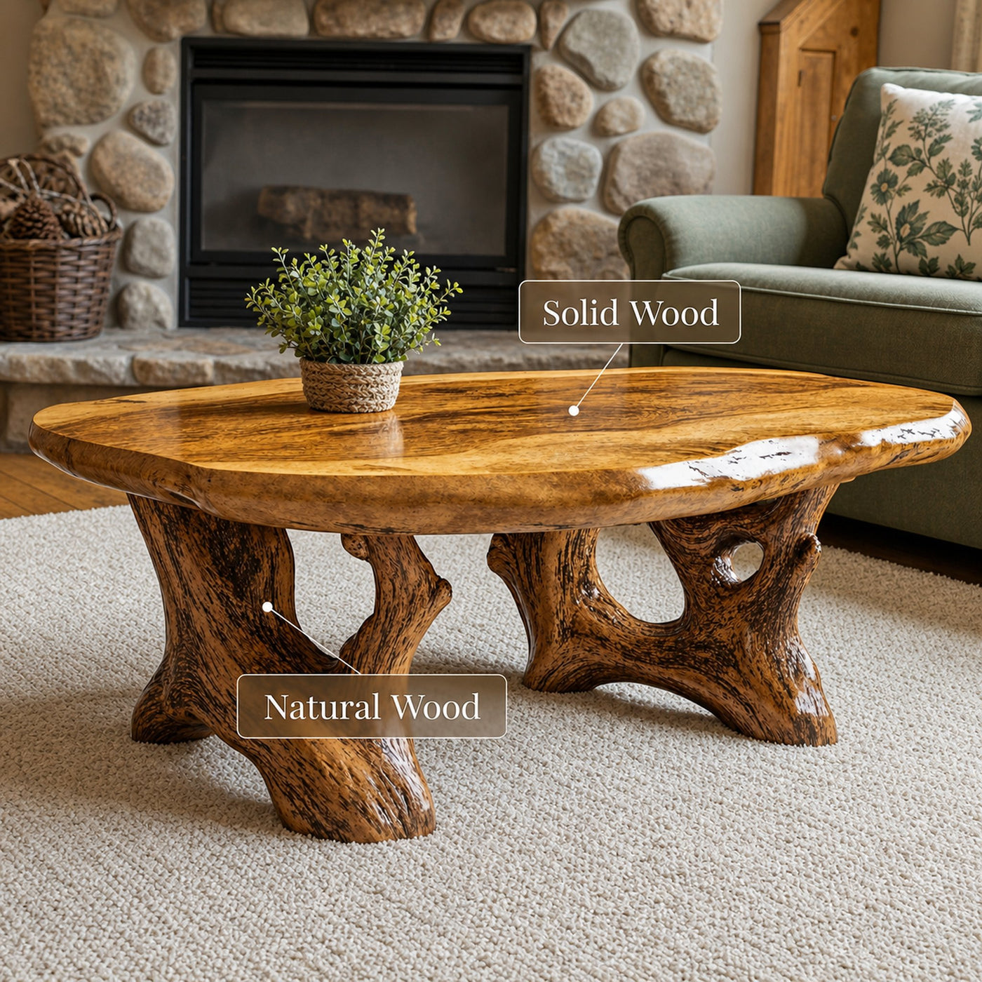 Wooden Coffee Table For Living Room Home - product view 6