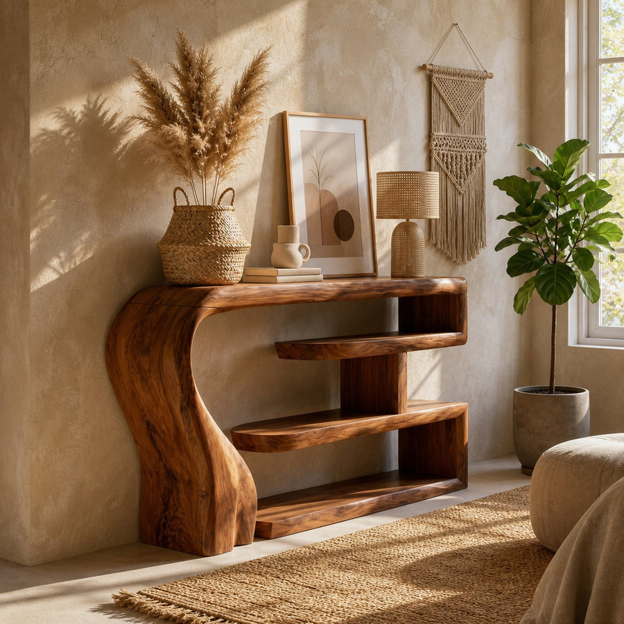 Boho Modern Console Table For Bedroom Living Room
