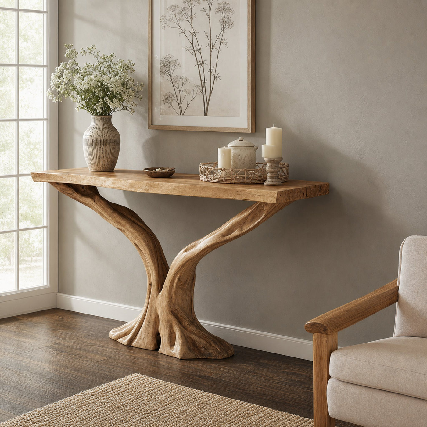 Classic Farmhouse Console Table For Living Room - product view 2
