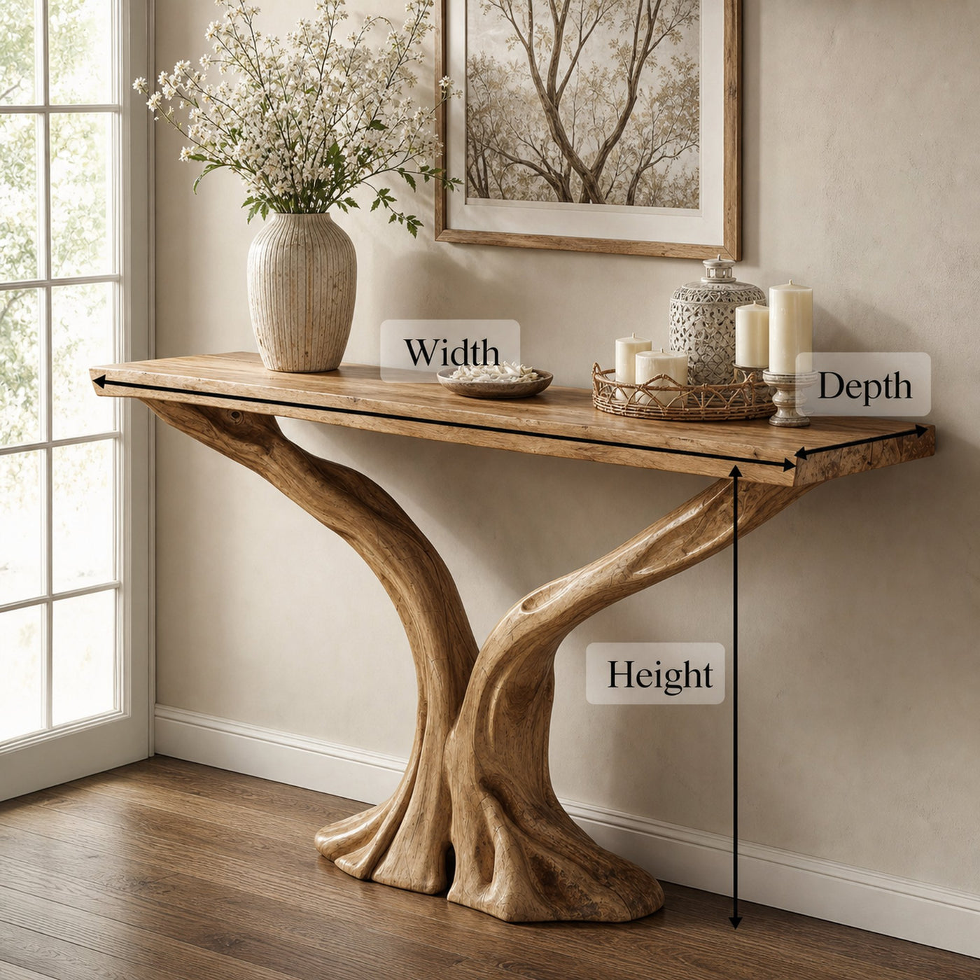 Classic Farmhouse Console Table For Living Room - product view 5