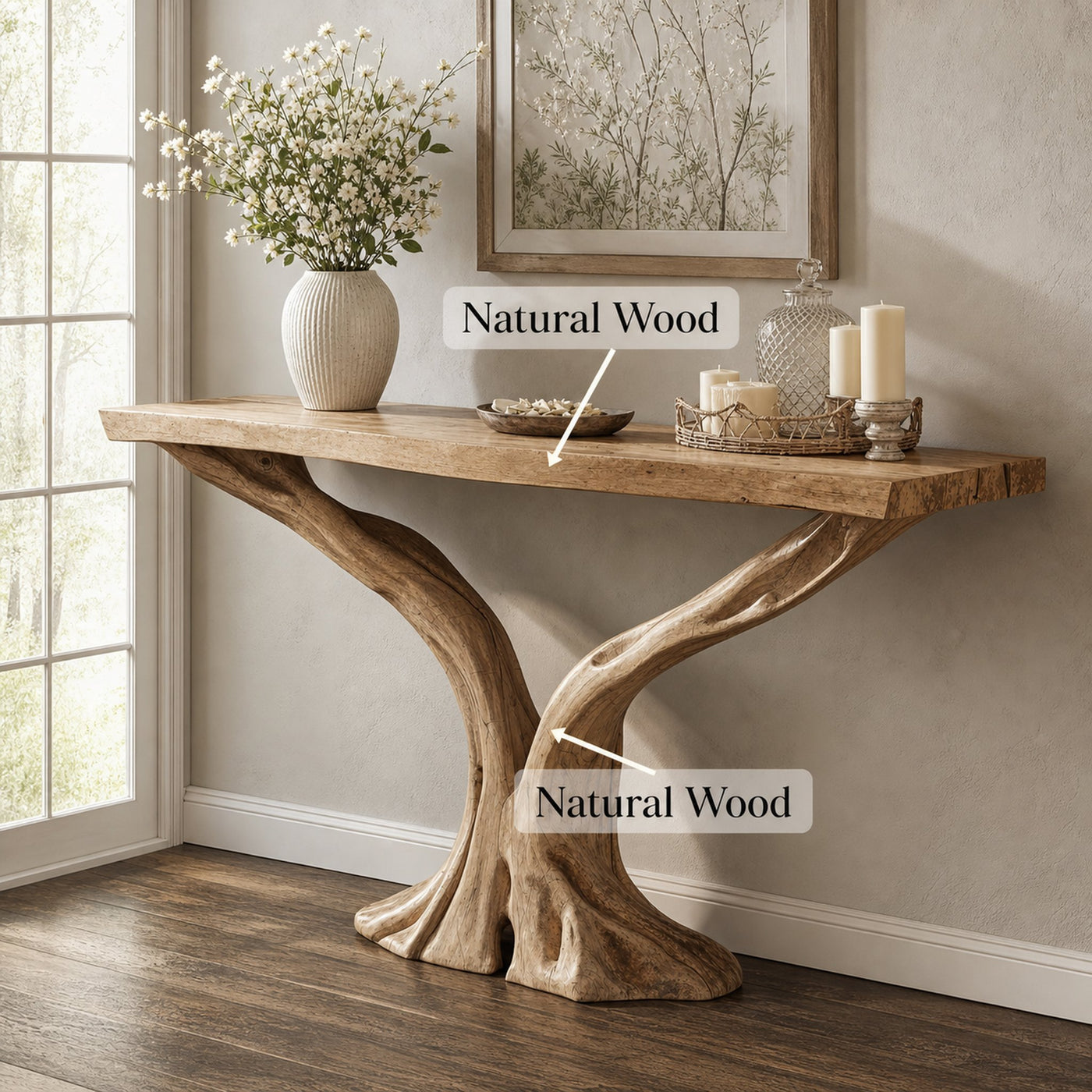 Classic Farmhouse Console Table For Living Room - product view 6