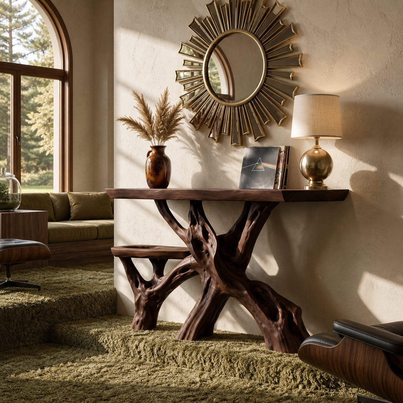 Classic Organic Wood Sofa Table For Living Room Styling - product view 7