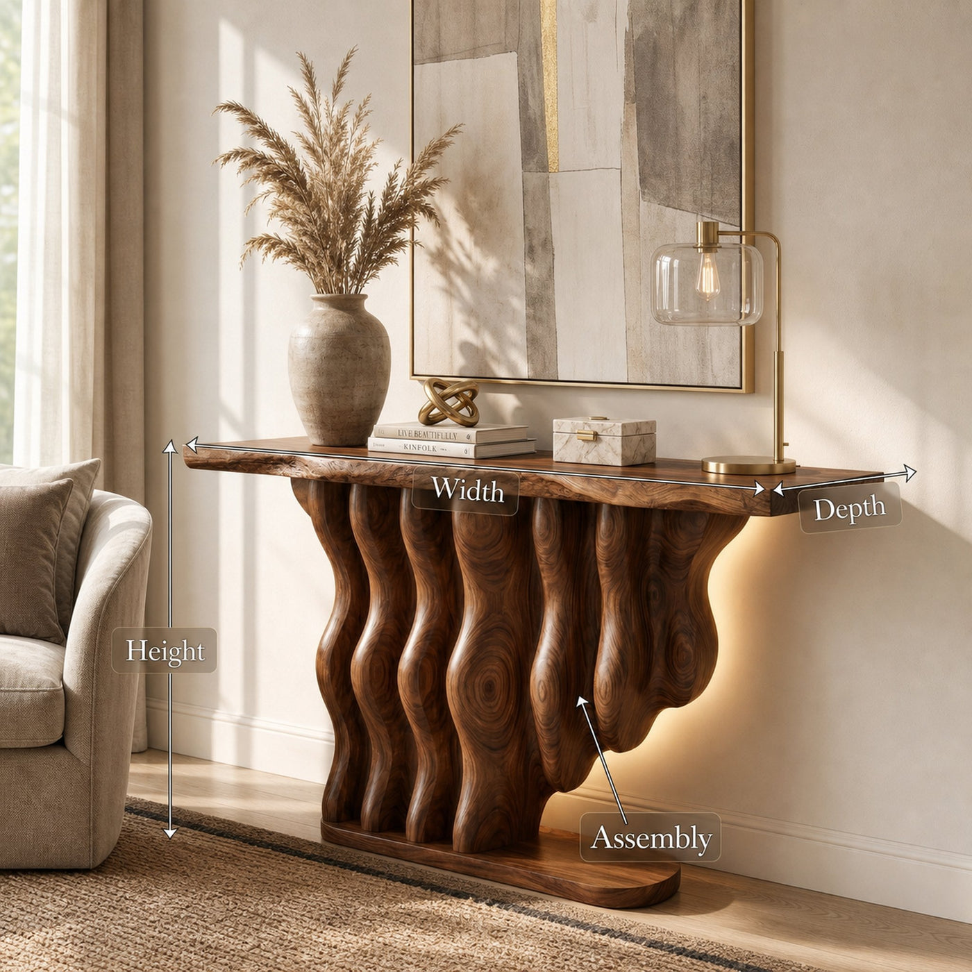 Coastal Infinity Base Console Table Beach House - product view 8