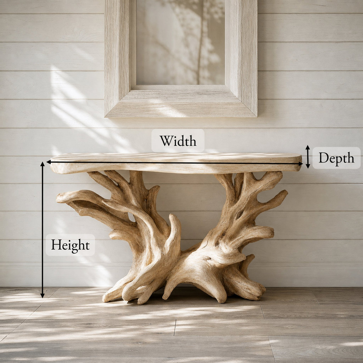Coastal Rustic Organic Console Table Living Room And Bedroom - product view 8