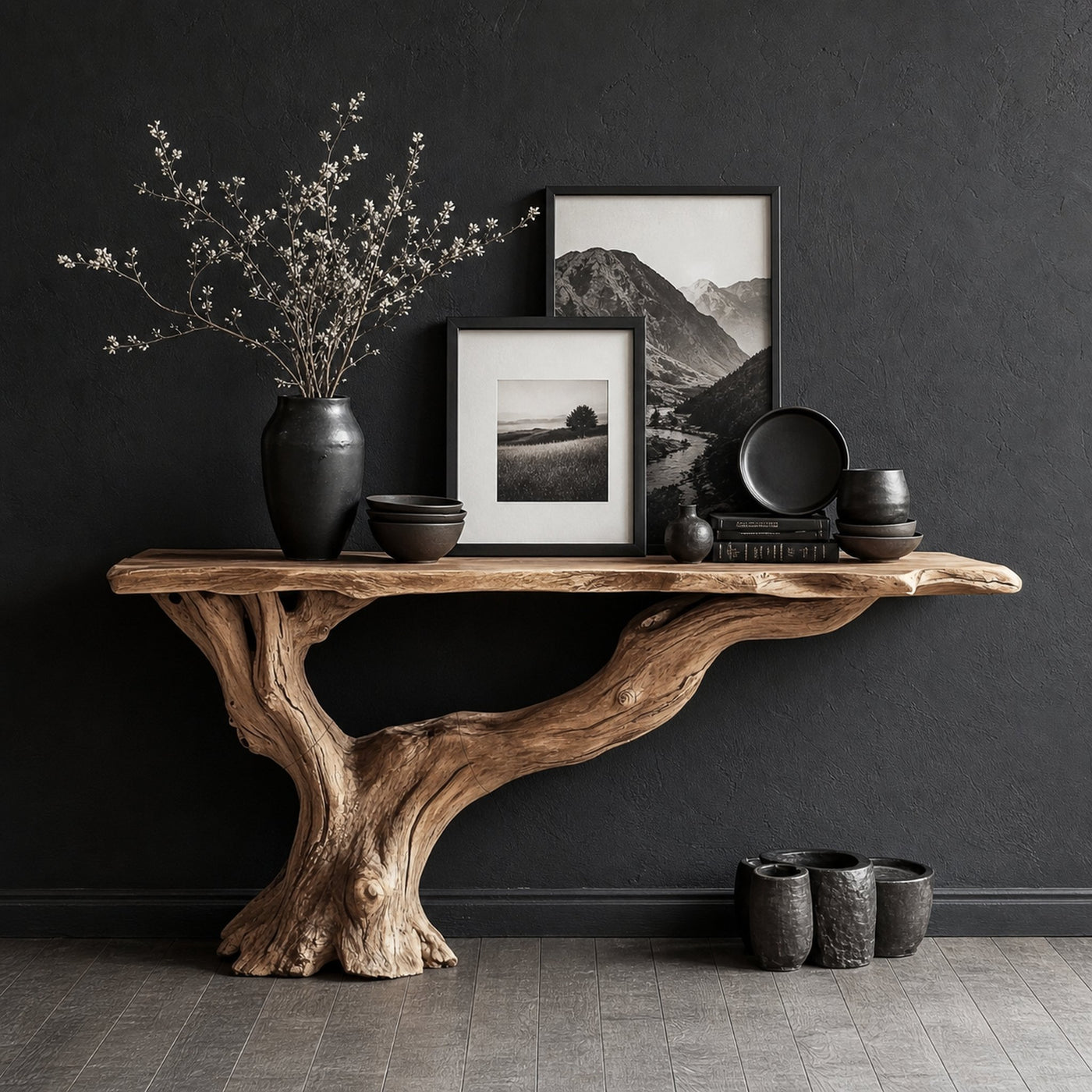 Console Table Solid Wood Farmhouse Entryway Gift