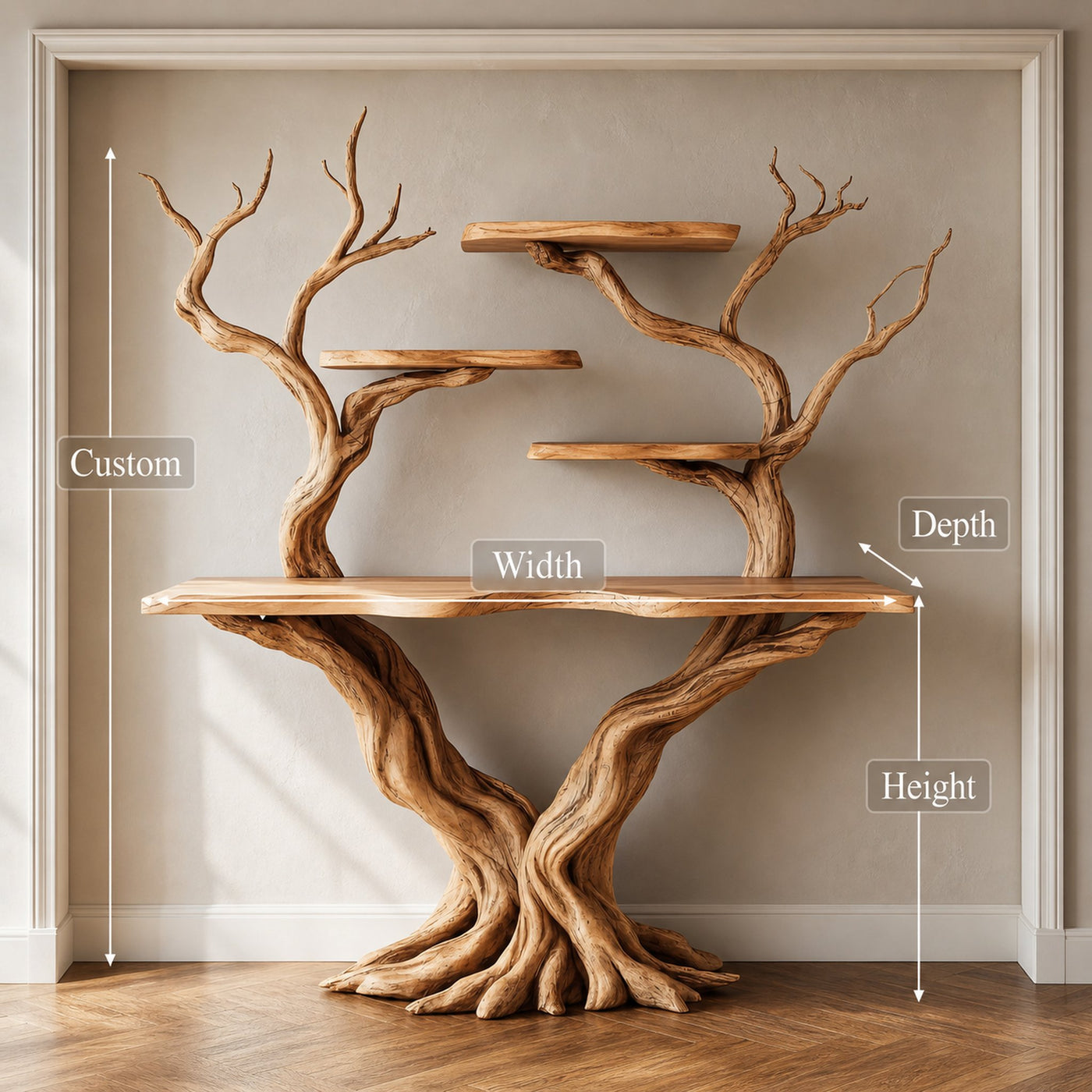 Console Table Solid Wood Rustic Farmhouse Gift - product view 4