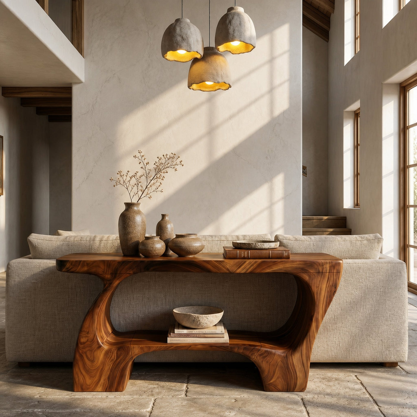 Contemporary Console Table With Artistic Open Structure For Living Room - product view 6