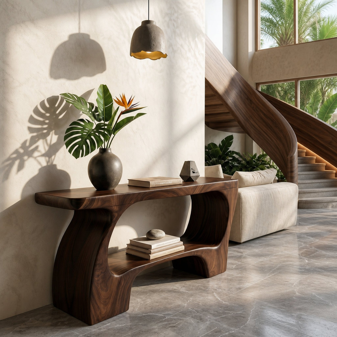 Contemporary Console Table With Artistic Open Structure For Living Room - product view 7