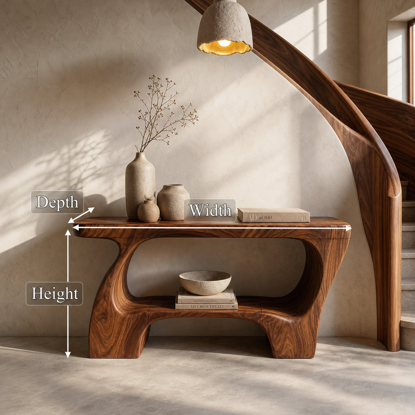Contemporary Console Table With Artistic Open Structure For Living Room - product view 8