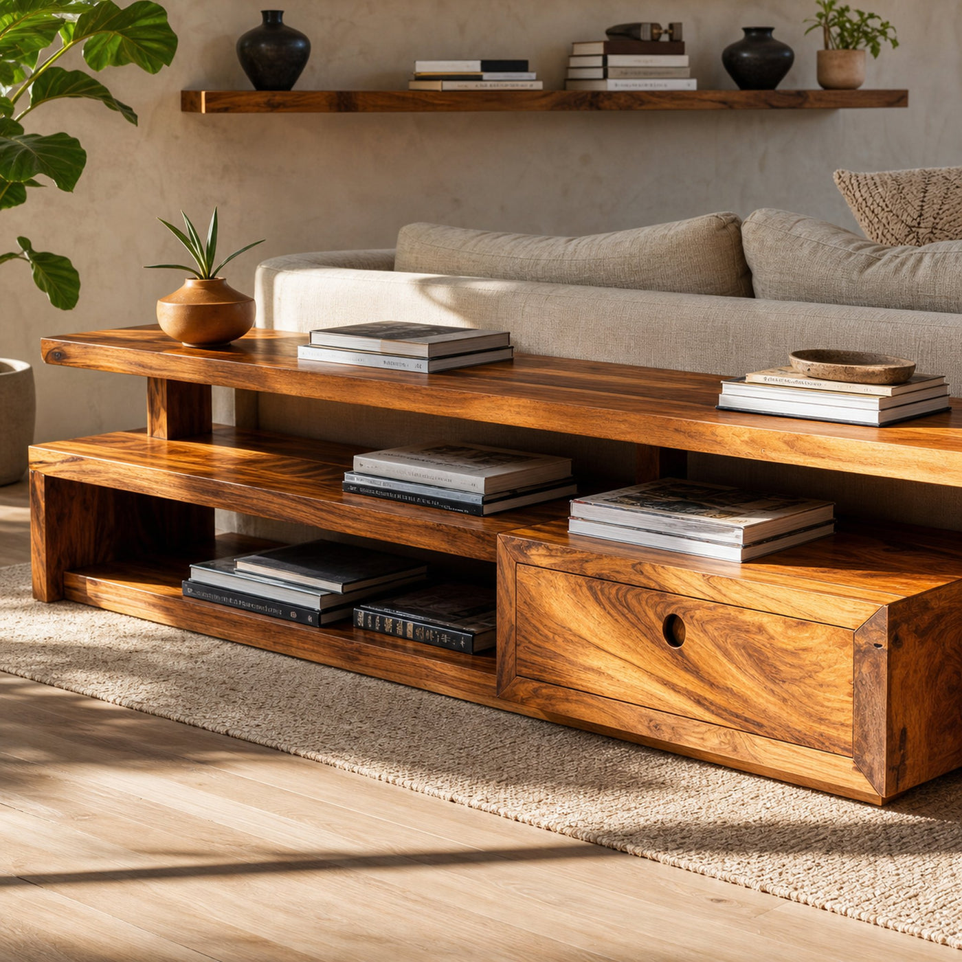 Contemporary Console Table With Drawers For Living Room - product view 3