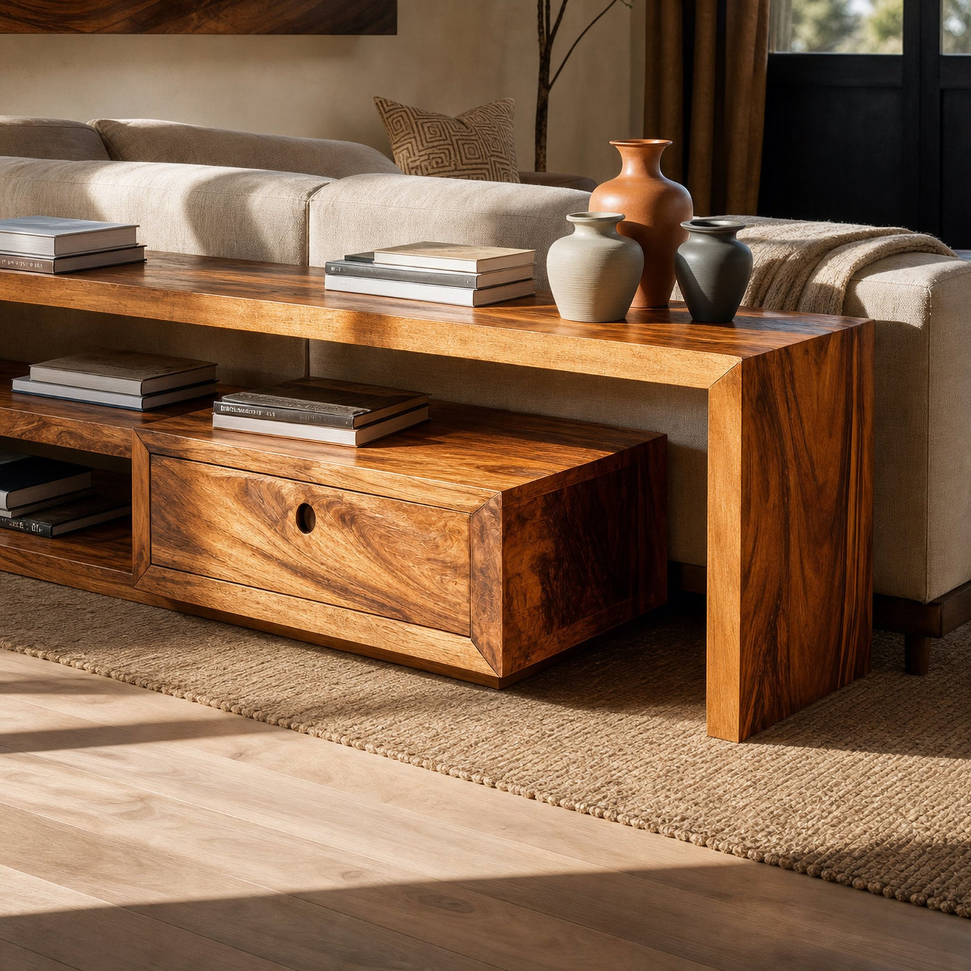 Contemporary Console Table With Drawers For Living Room - product view 4