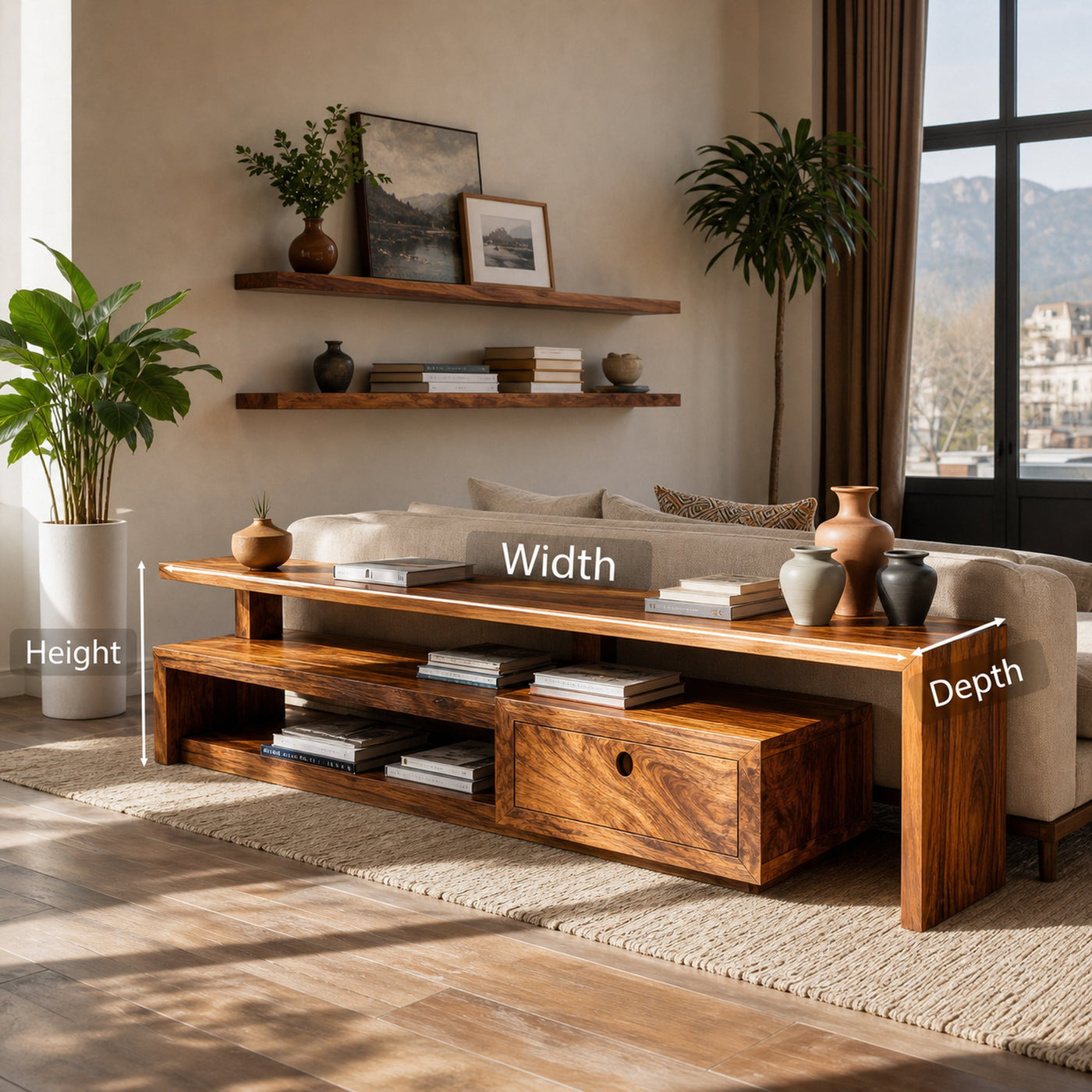 Contemporary Console Table With Drawers For Living Room - product view 6
