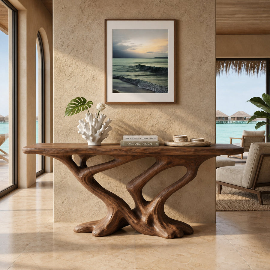 Contemporary Infinity Console Table Modern Entryway