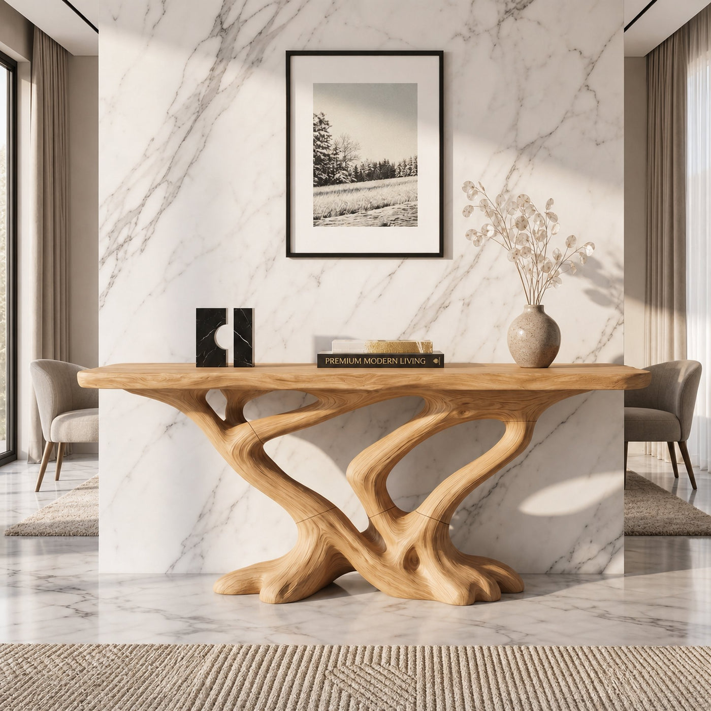 Contemporary Infinity Console Table Modern Entryway - product view 5