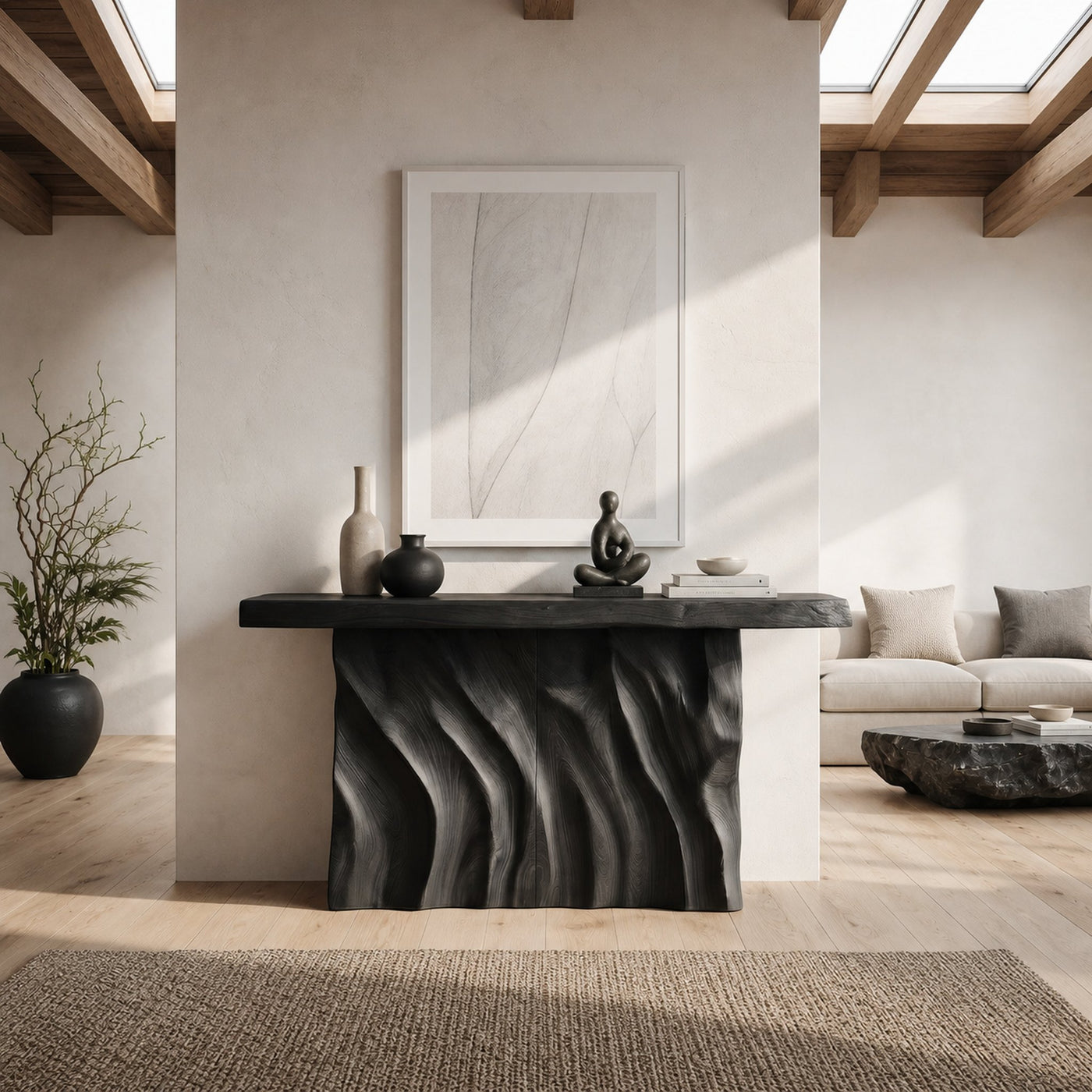 Contemporary Live Form Hall Table For Penthouse Interior Space - product view 4