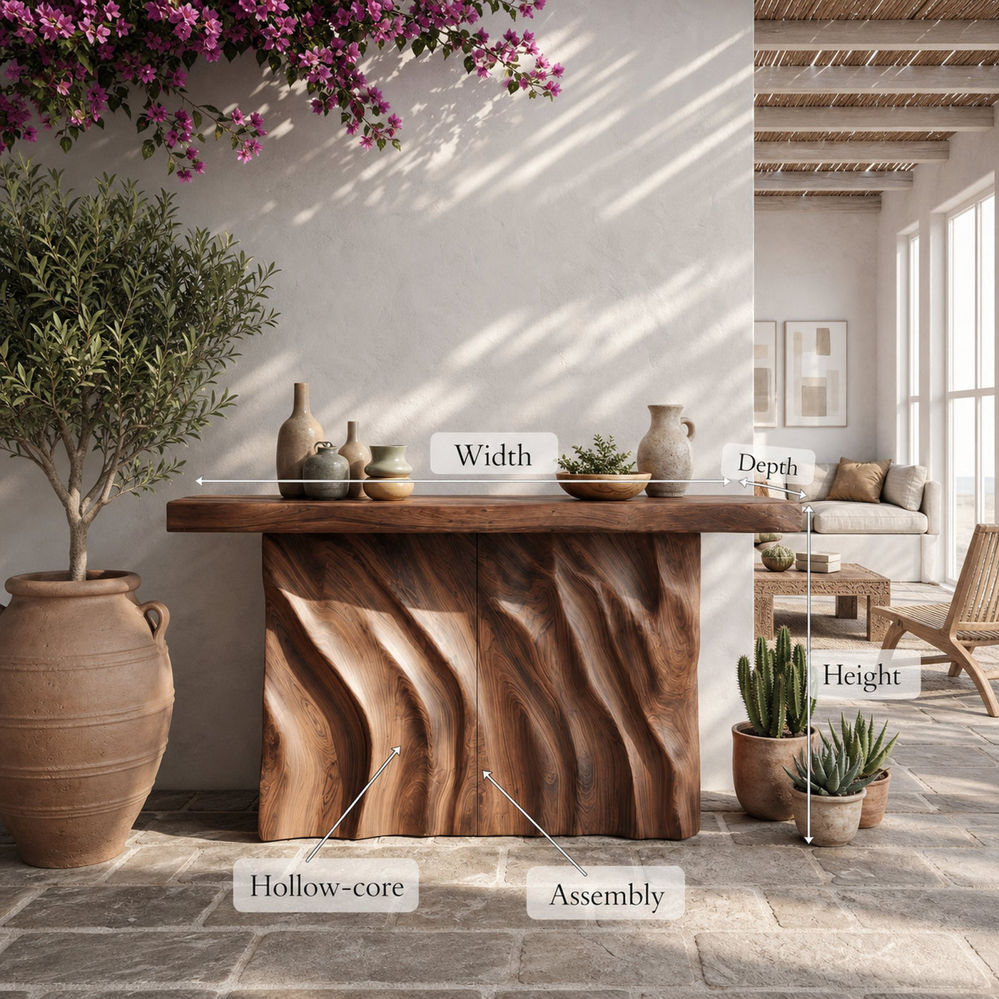 Contemporary Live Form Hall Table For Penthouse Interior Space - product view 8