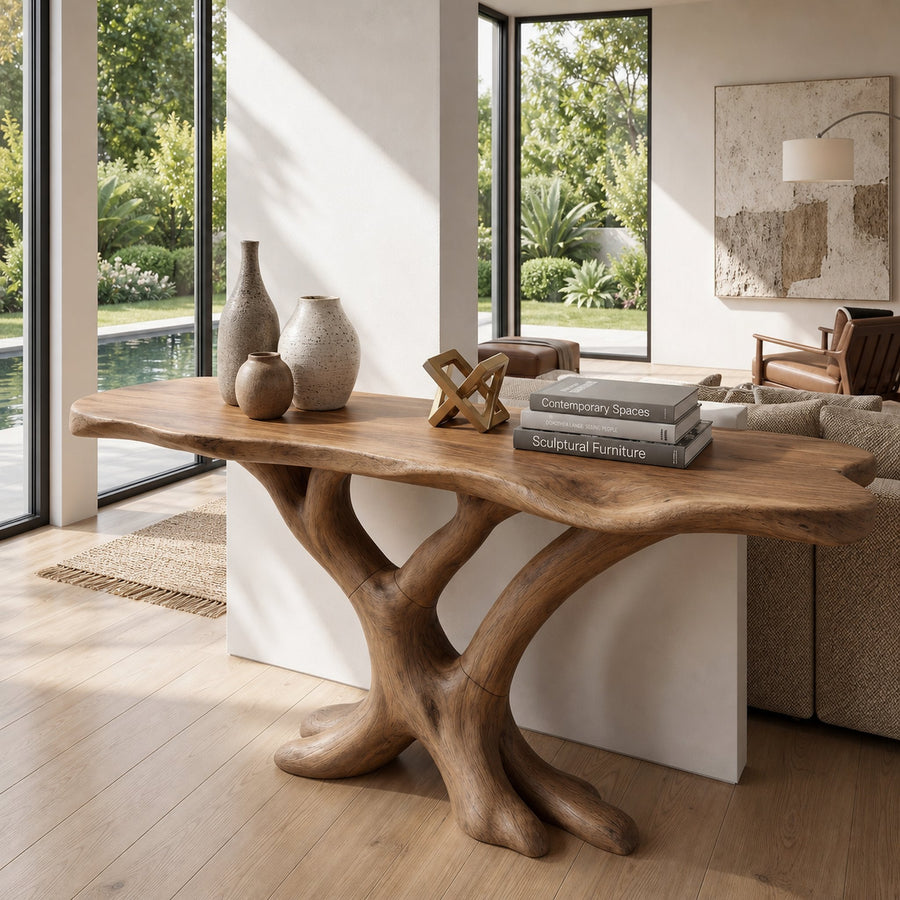 Contemporary Loop Console Table Modern Hallway