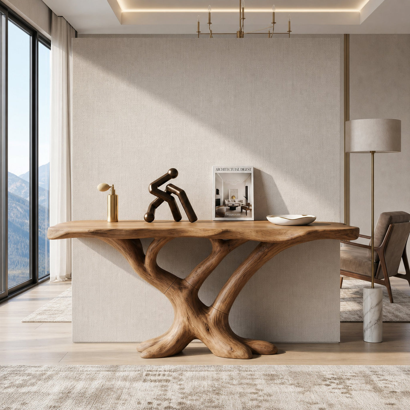 Contemporary Loop Console Table Modern Hallway - product view 3