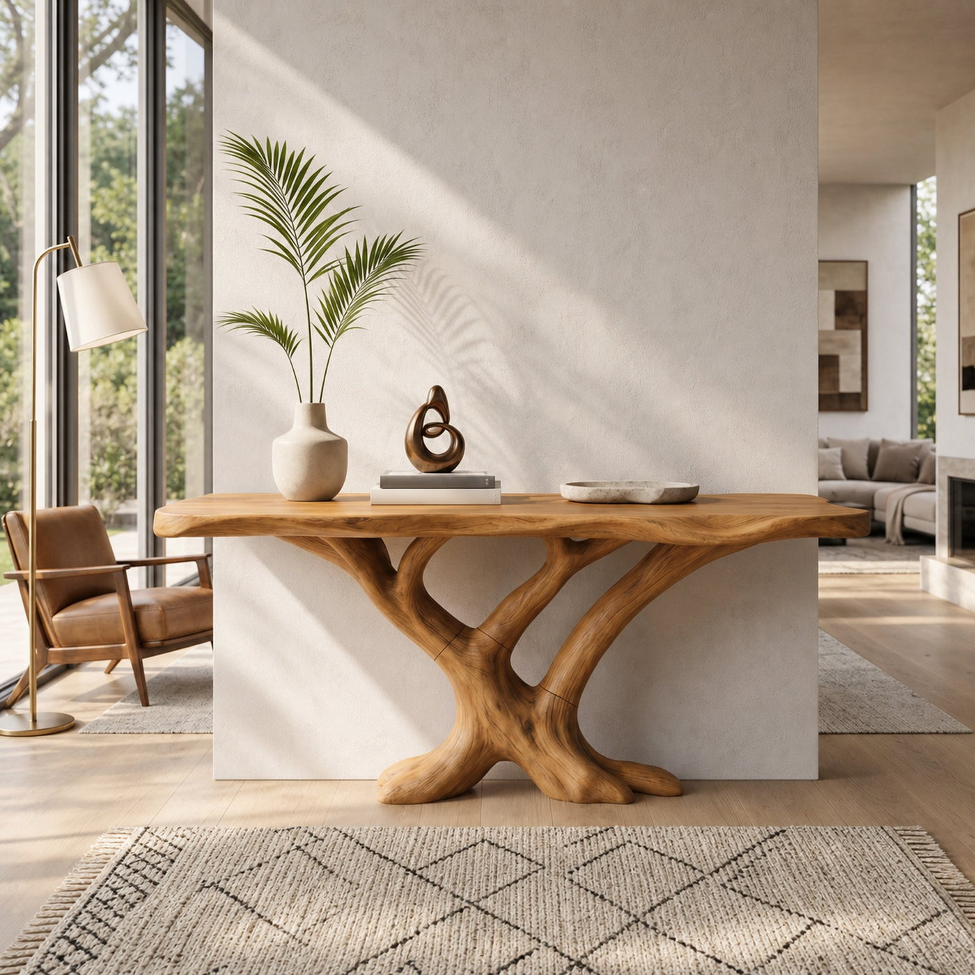 Contemporary Loop Console Table Modern Hallway - product view 5