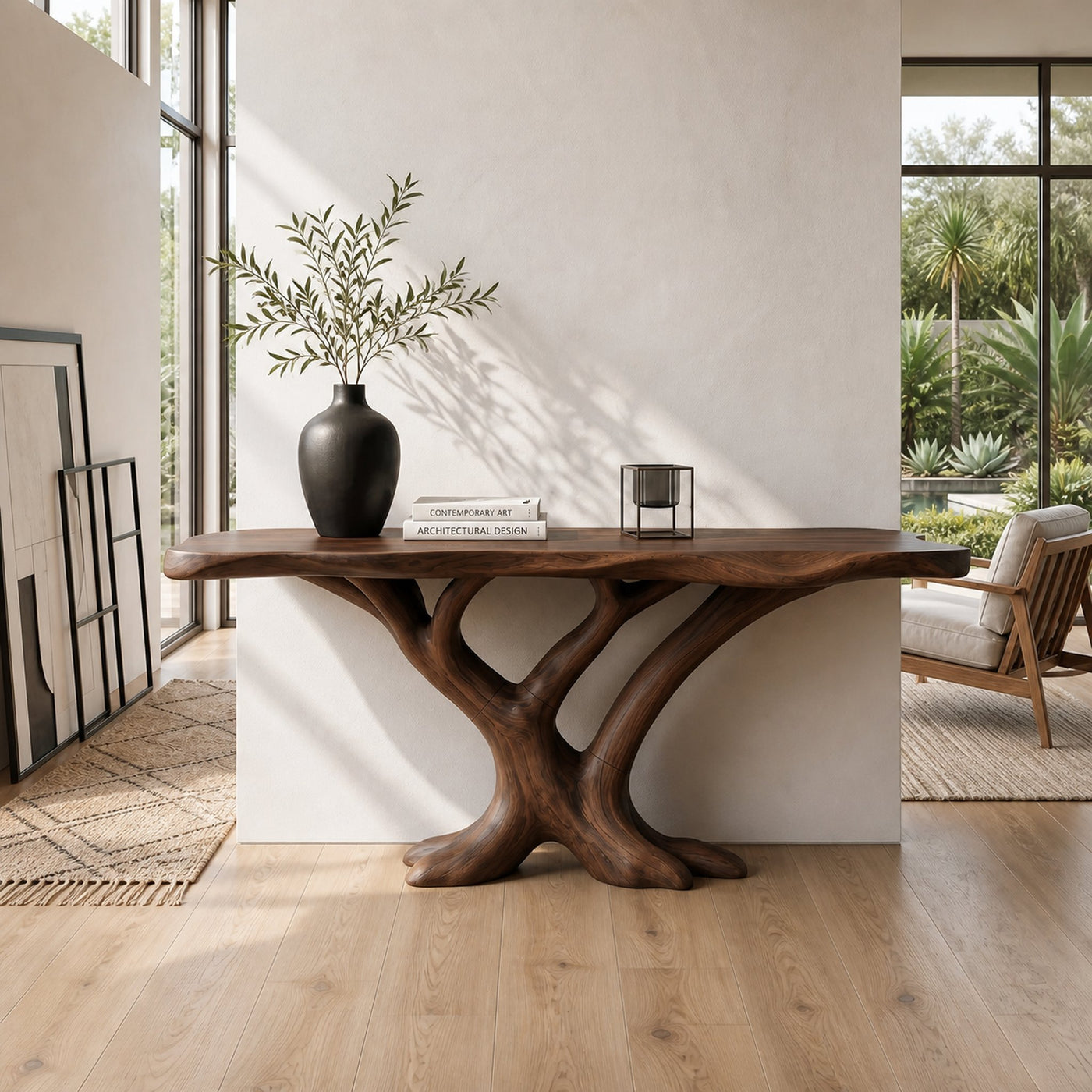 Contemporary Loop Console Table Modern Hallway - product view 7