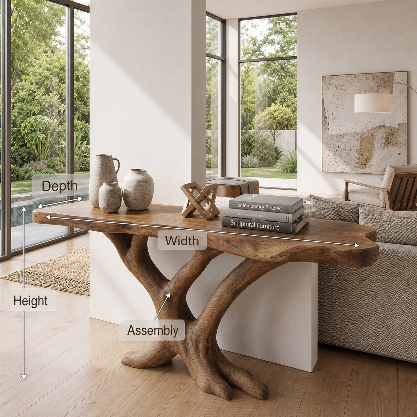 Contemporary Loop Console Table Modern Hallway - product view 8