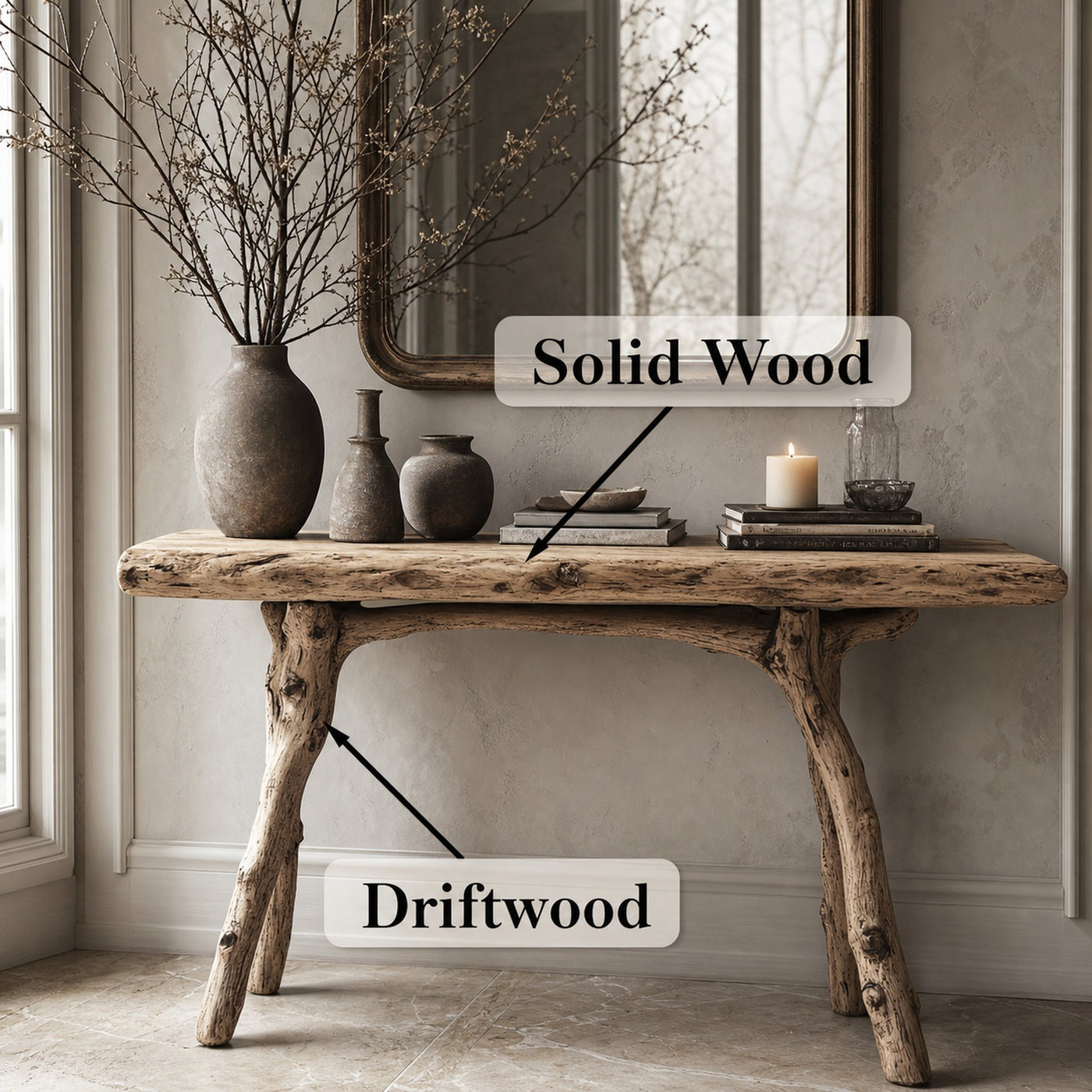 Curve Console Table Handcraft - product view 5