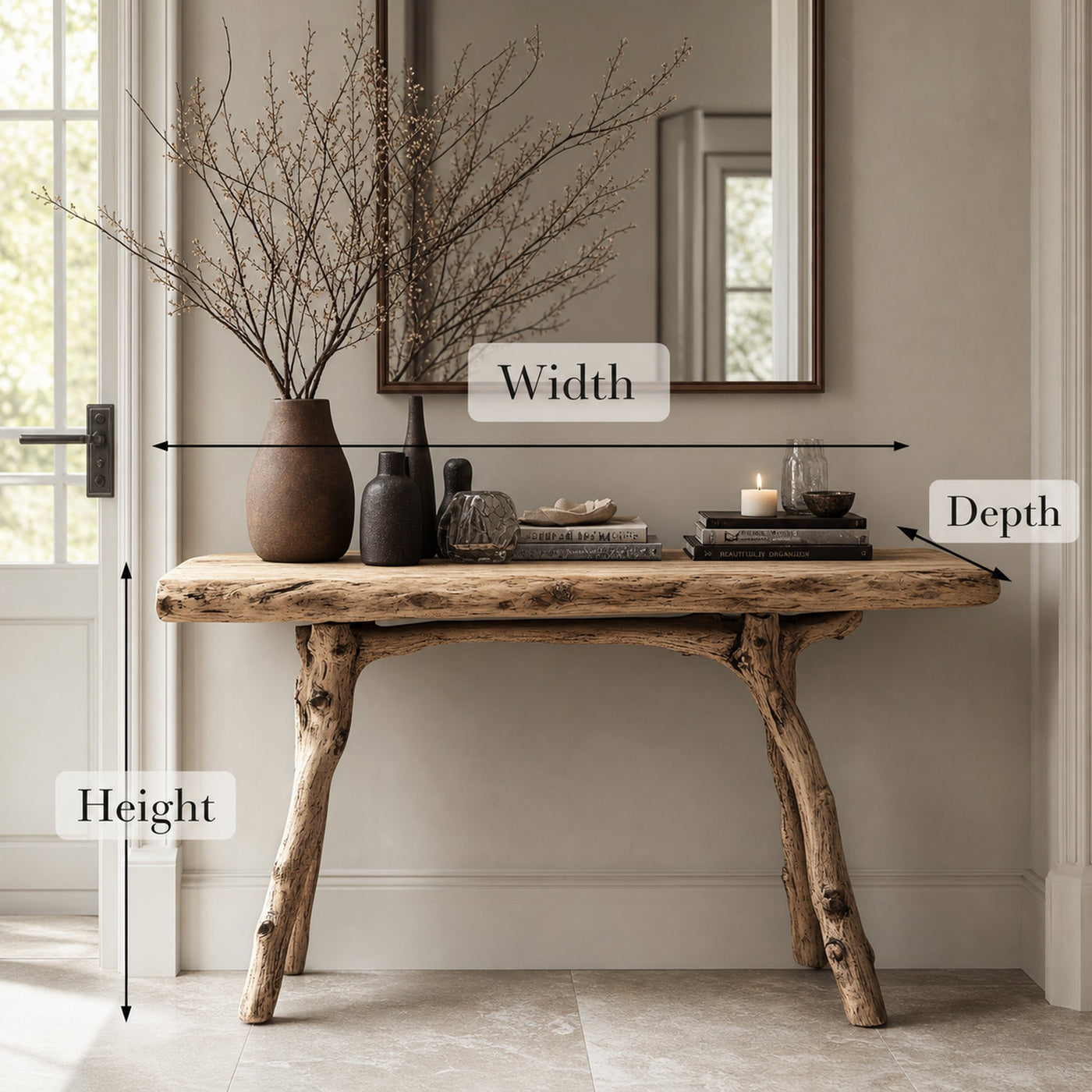 Curve Console Table Handcraft - product view 6