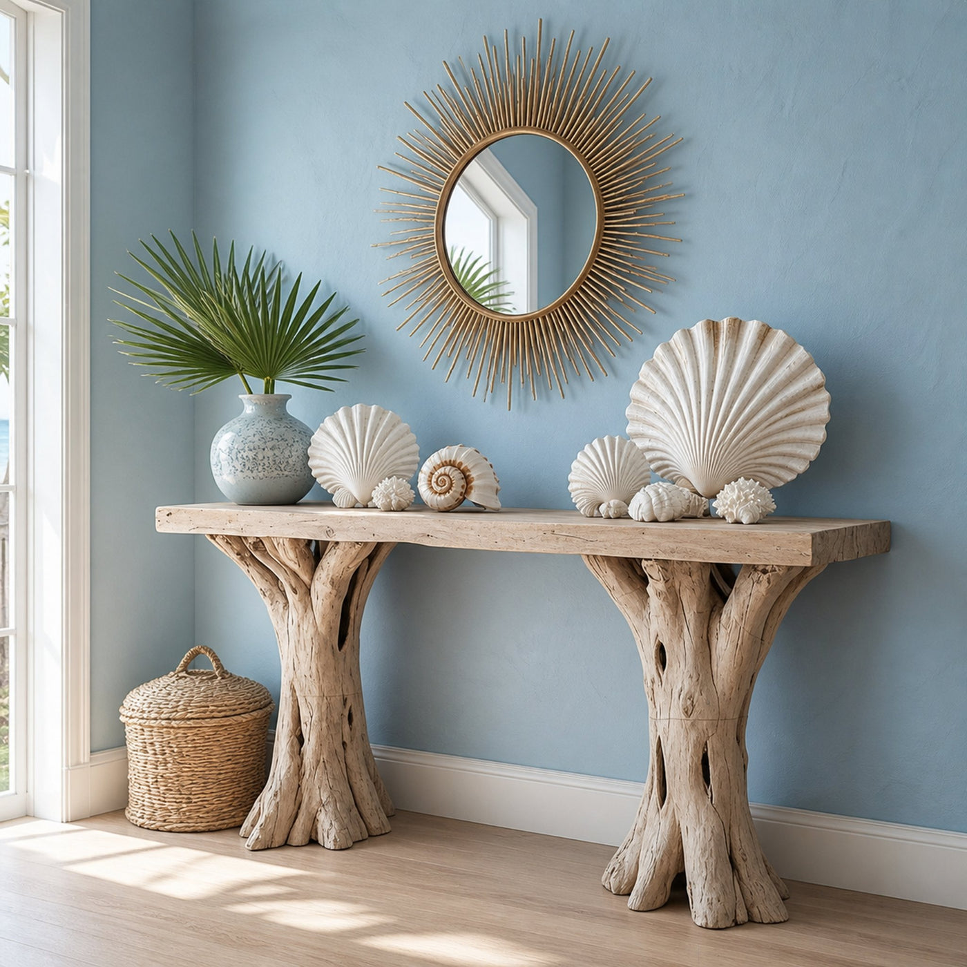Custom Driftwood Console Table Handmade Rustic Table Nature Gitf