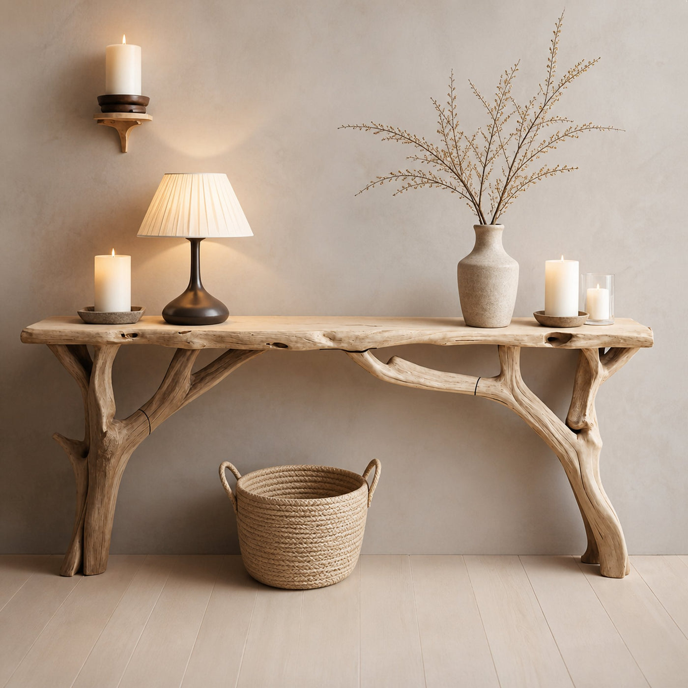 Decorative Wooden Entryway Table Handcarfted Table