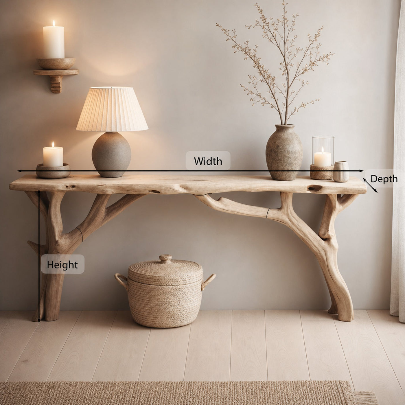 Decorative Wooden Entryway Table Handcarfted Table - product view 4