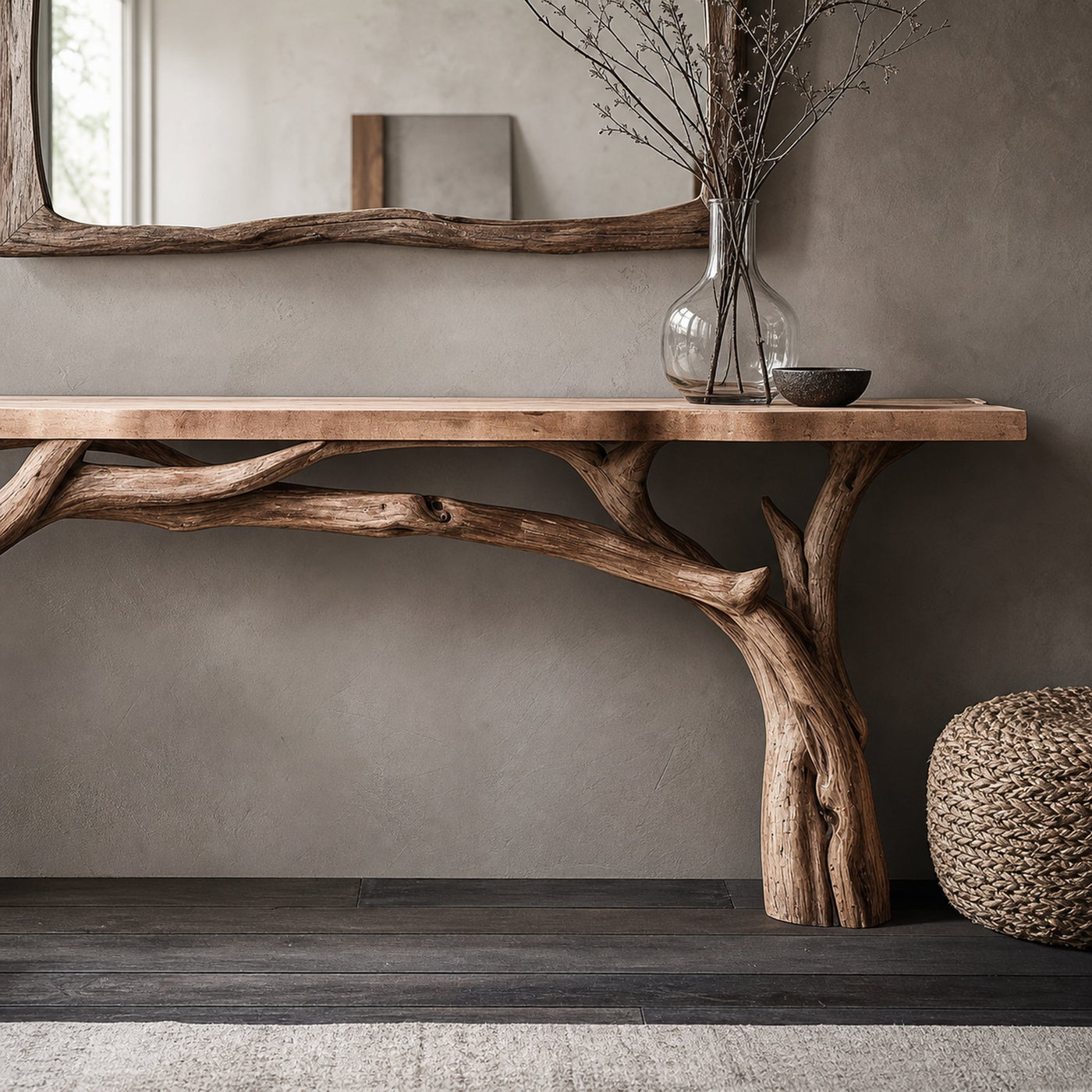 Decorative Wooden Floating Edge Console Table - product view 4