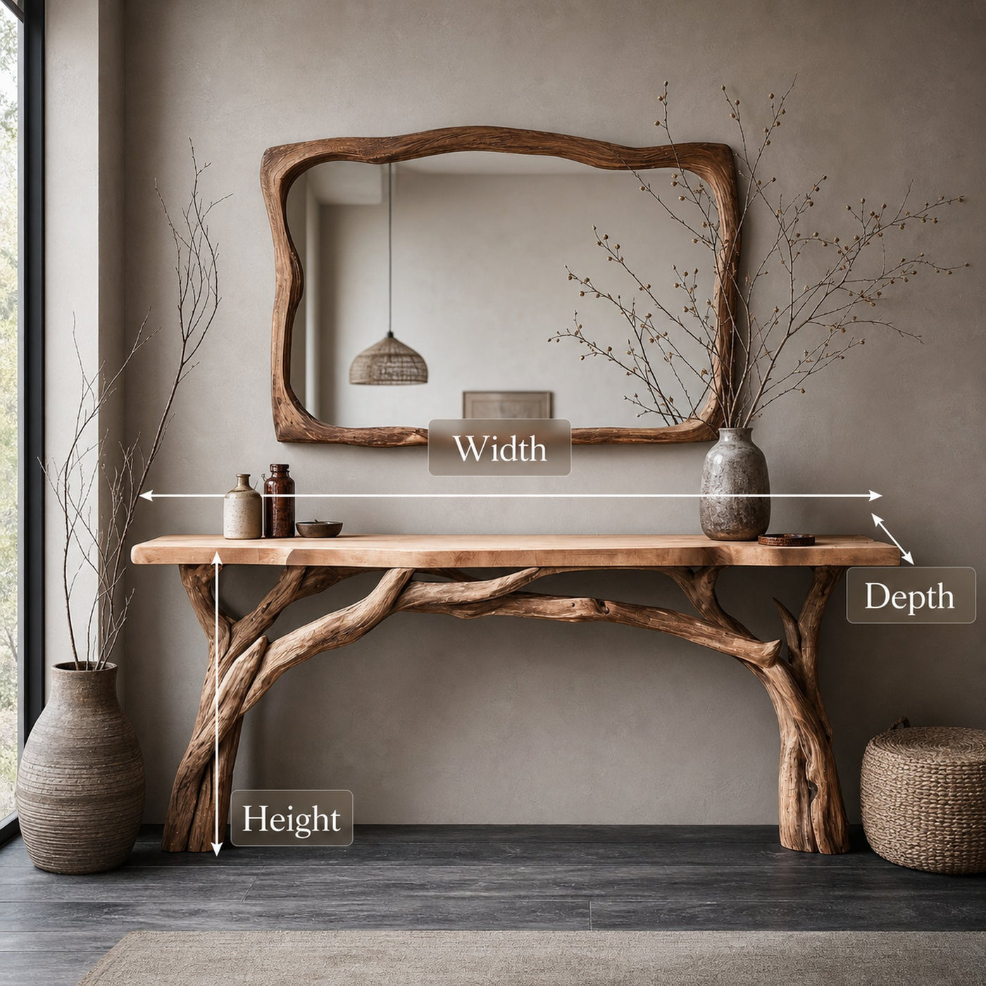 Decorative Wooden Floating Edge Console Table - product view 5