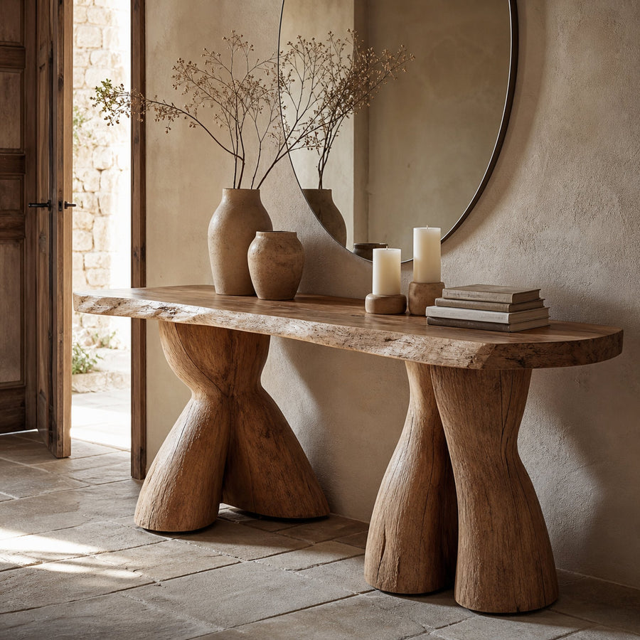 Entry Console Table Solid Wood