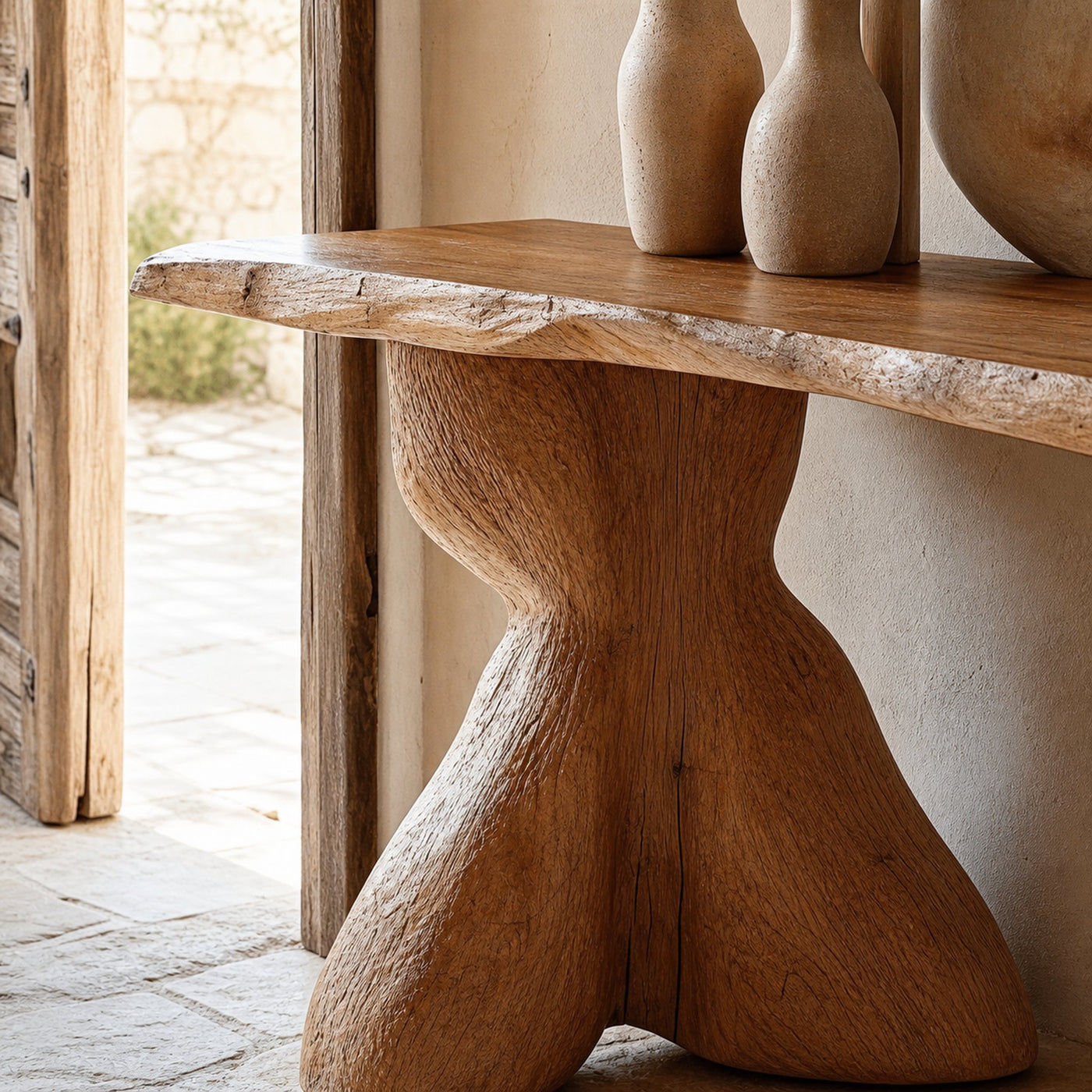 Entry Console Table Solid Wood - product view 3