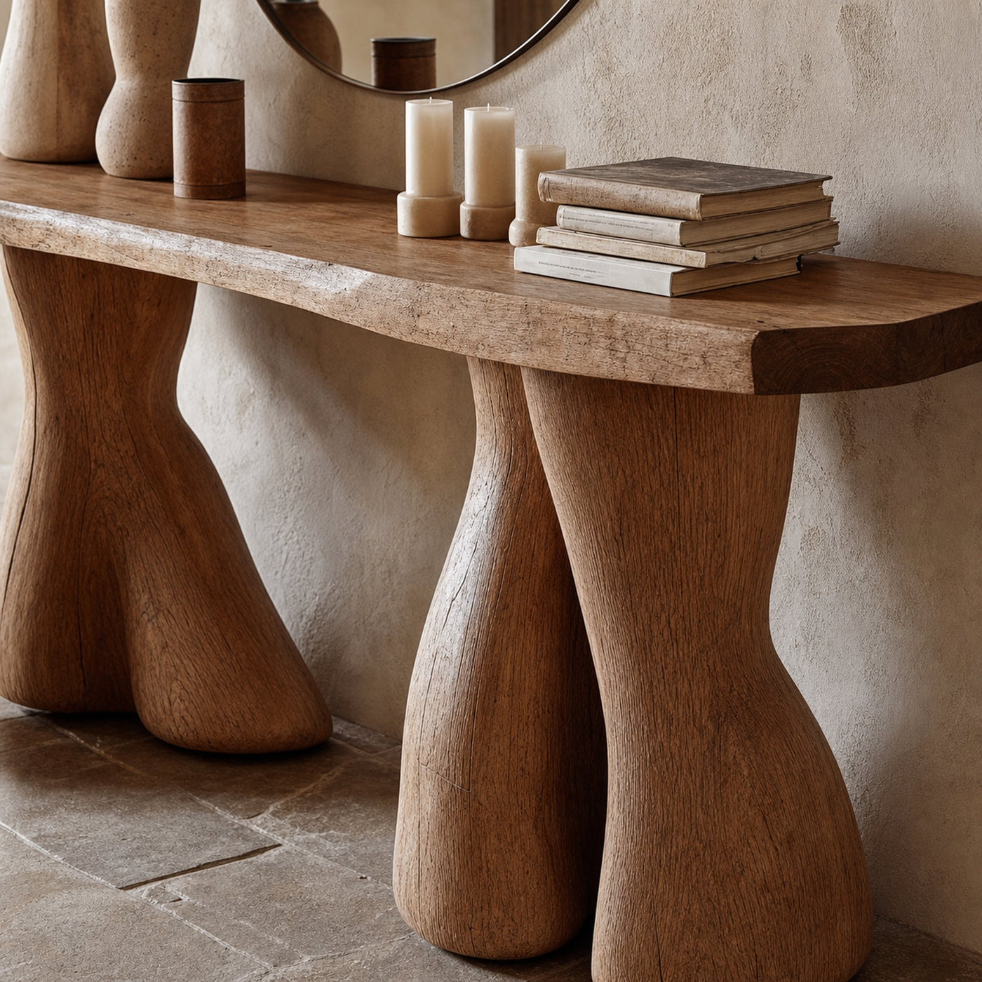 Entry Console Table Solid Wood - product view 4
