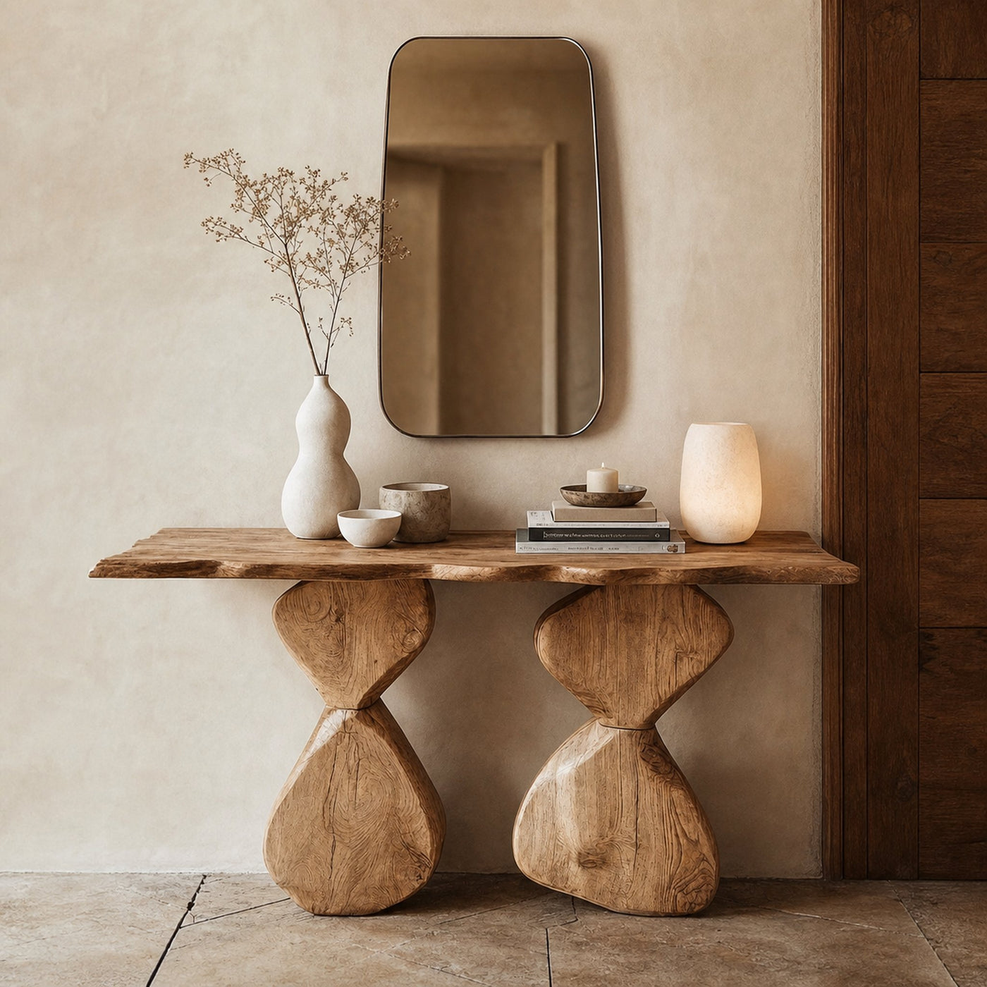 Entryway Console Table Solid Wood
