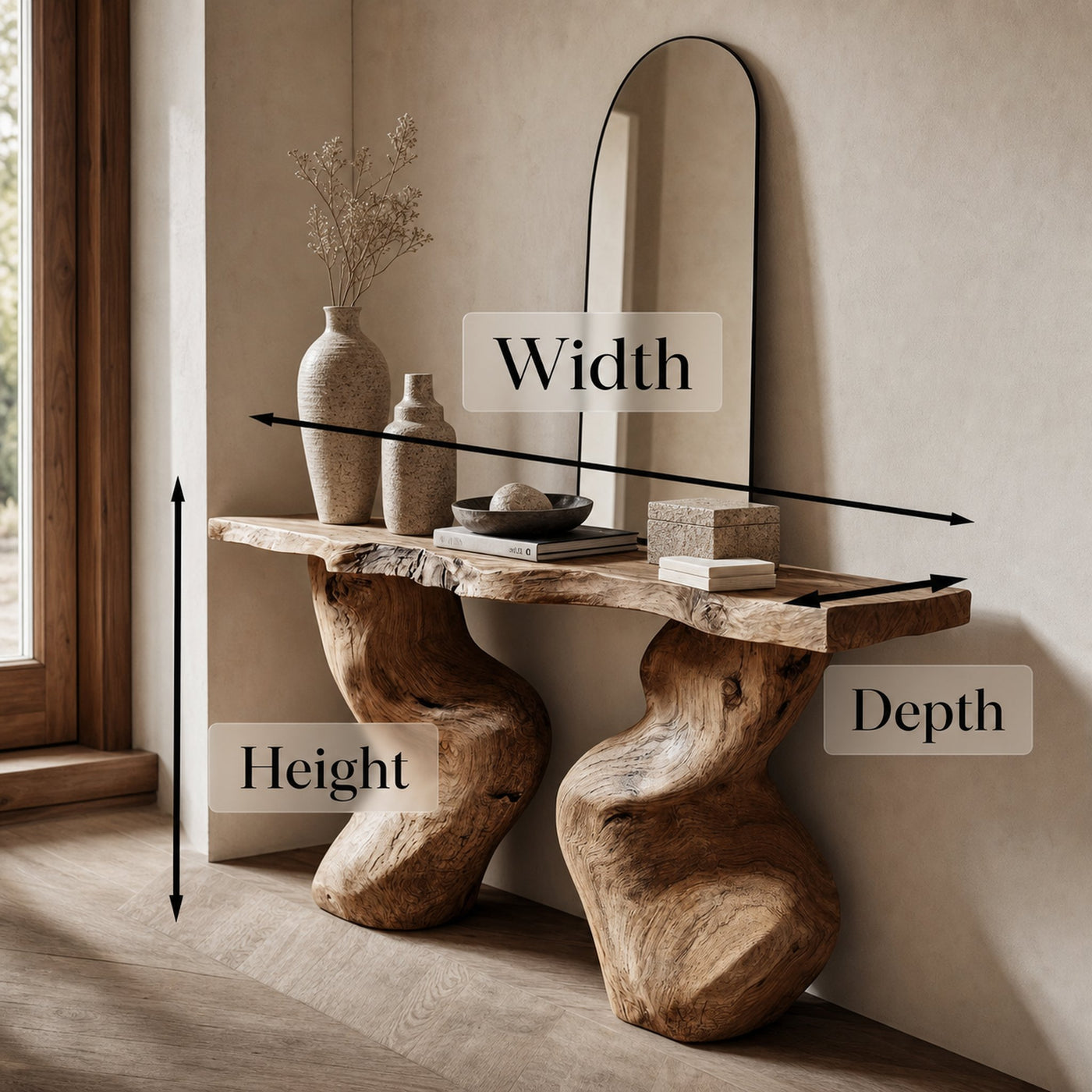 Entryway Table Solid Wood - product view 5